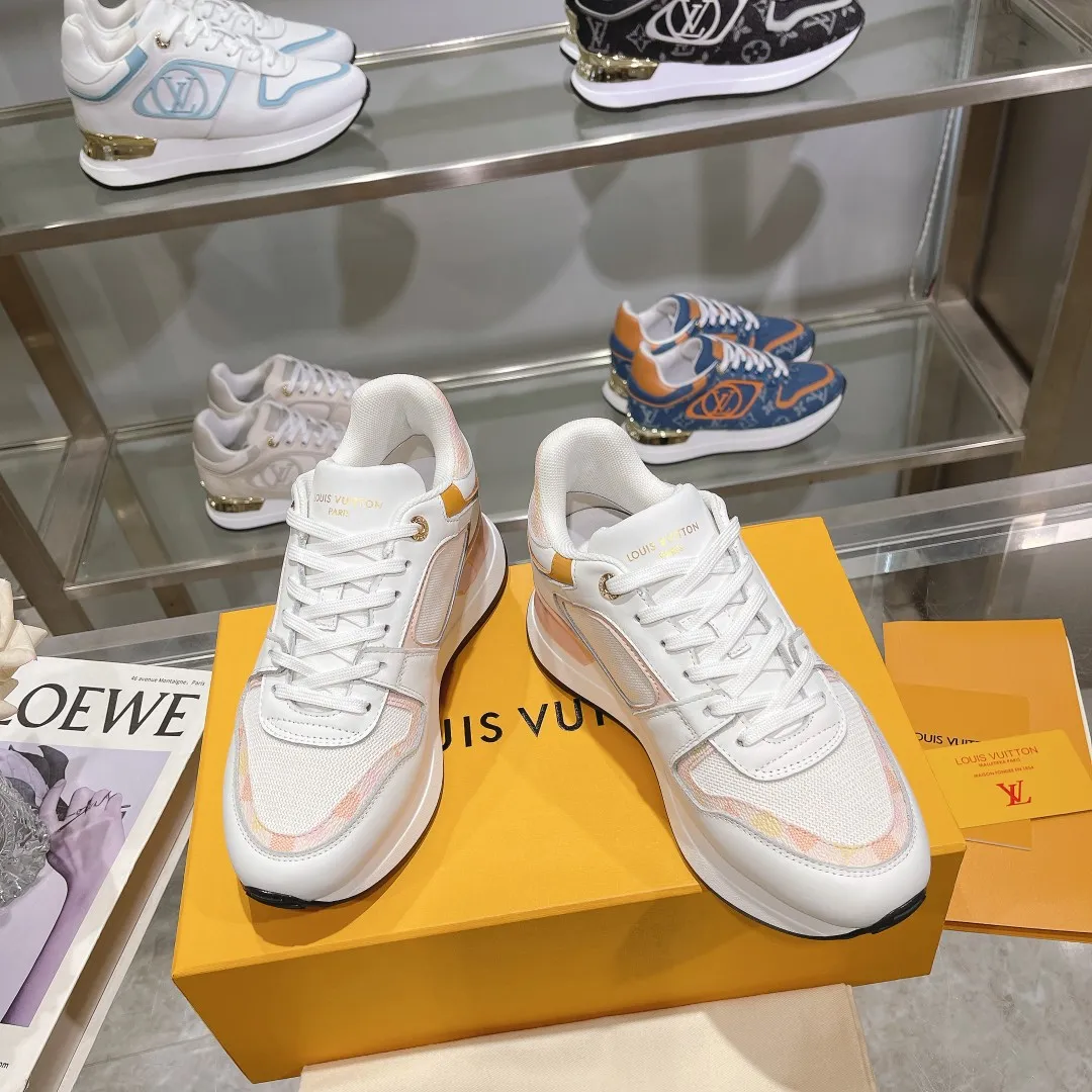 SoftTouch Louis Vuitton Neo Run Away White Orange Replica Sneaker with Rep Shoes Style 297