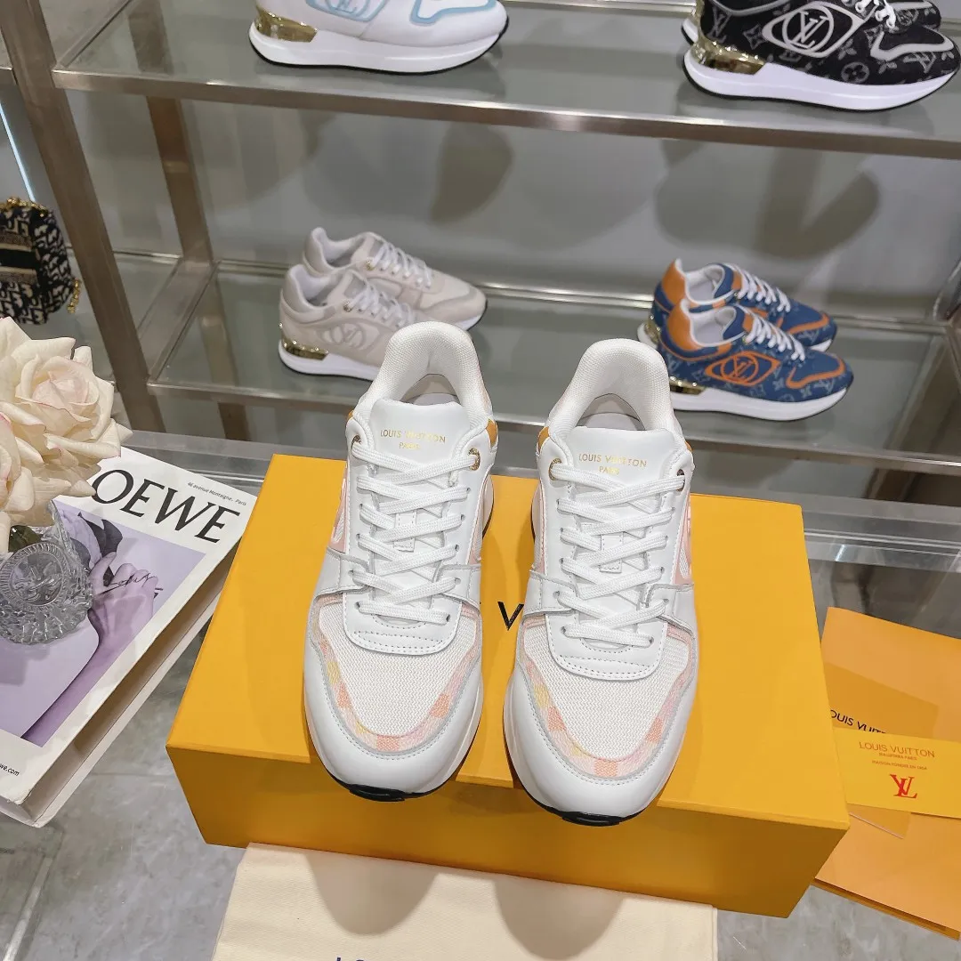 SoftTouch Louis Vuitton Neo Run Away White Orange Replica Sneaker with Rep Shoes Style 297