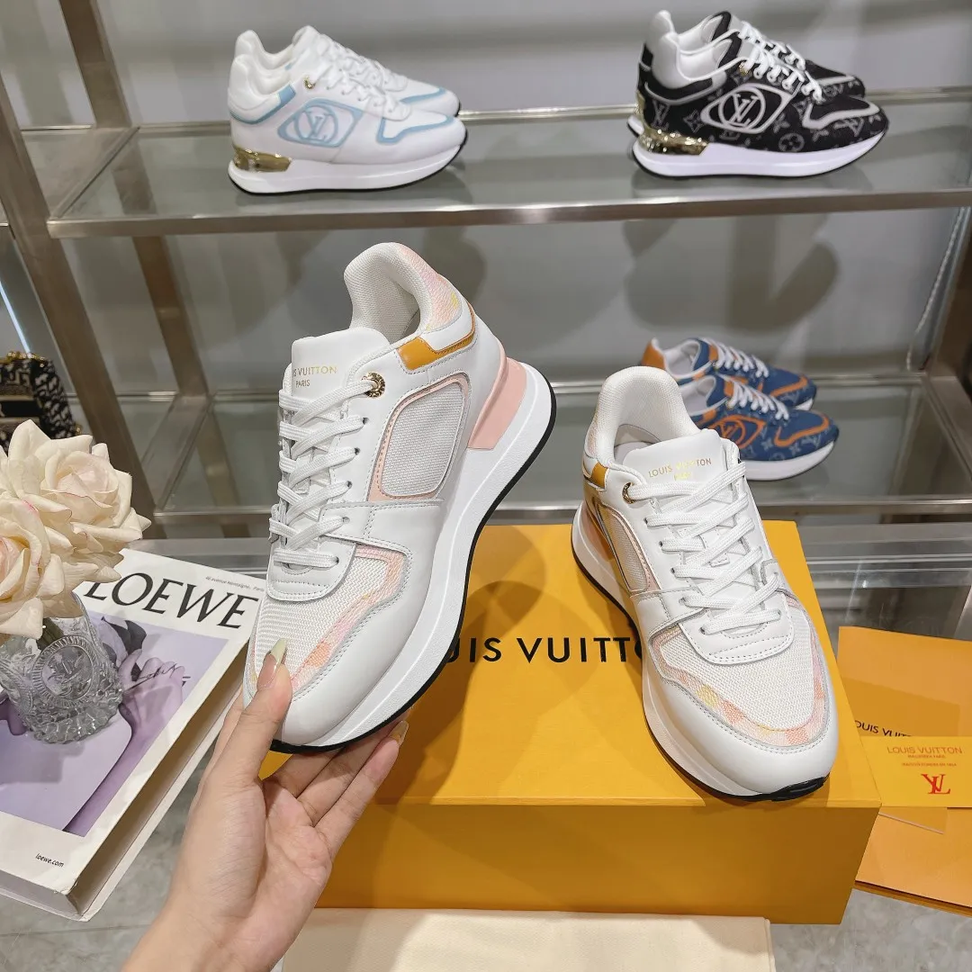 SoftTouch Louis Vuitton Neo Run Away White Orange Replica Sneaker with Rep Shoes Style 297