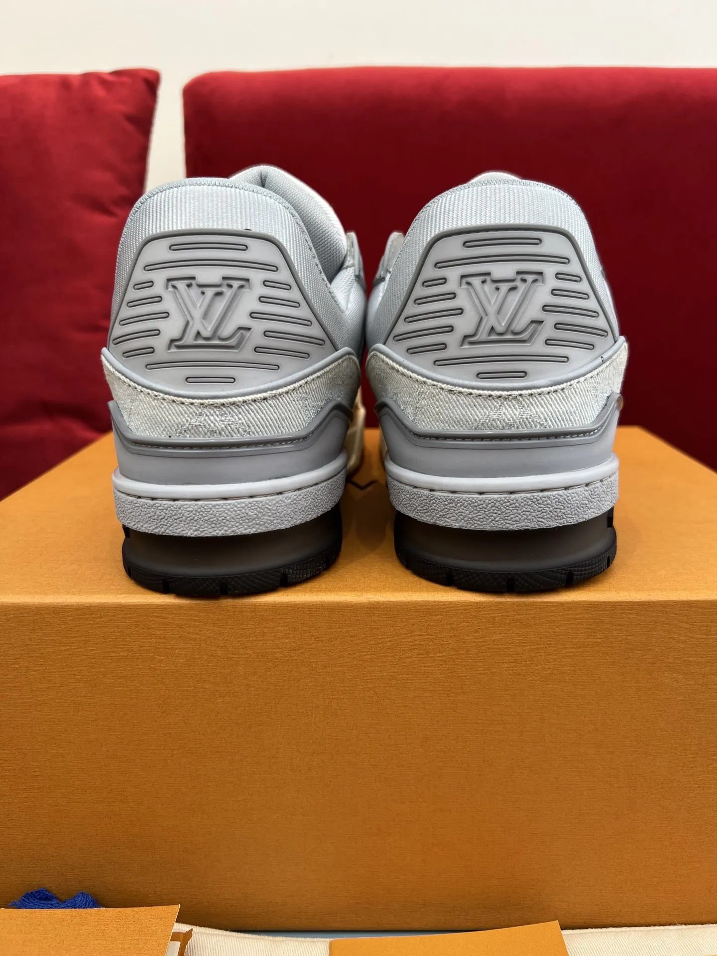 Louis Vuitton Trainer Beige Monogram Replica Sneakers with Fake LV Design OdorResistant 308