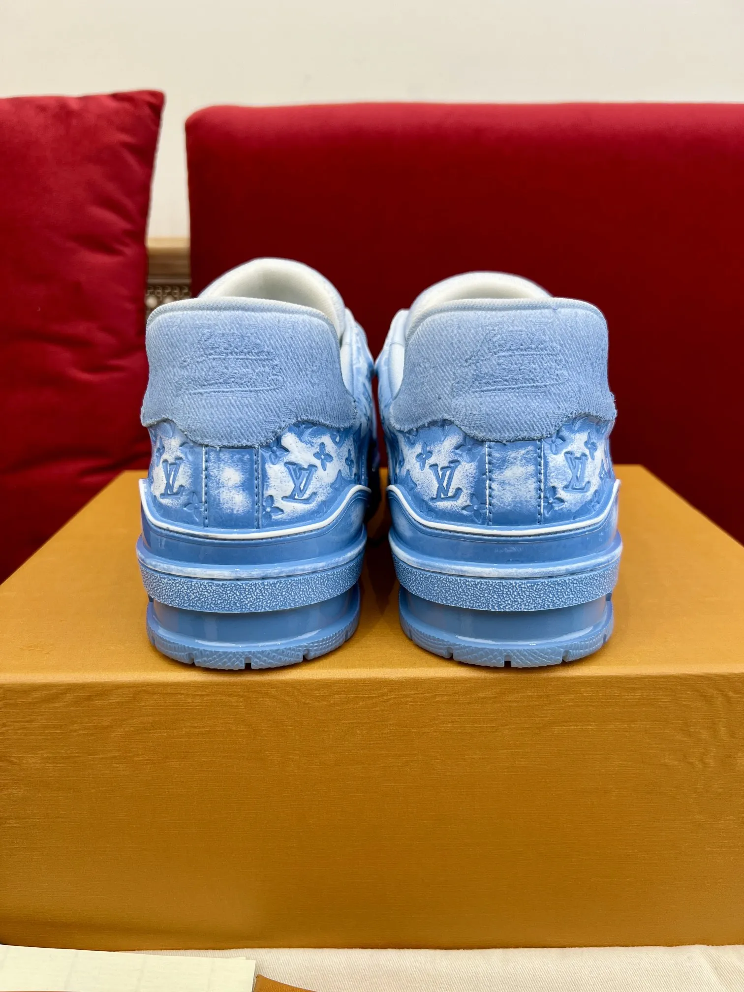 TimelessDesign Louis Vuitton Trainer Blue Denim Sneakers – Replica Louis Vuitton Edition 336