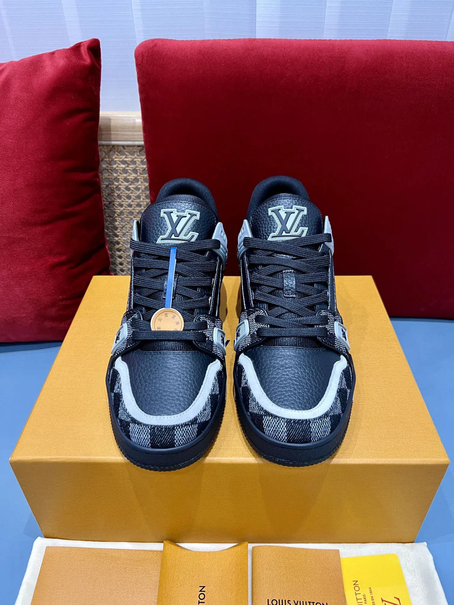 Louis Vuitton Trainer Check Black Replica Shoes – Rep Sneakers TravelReady 364