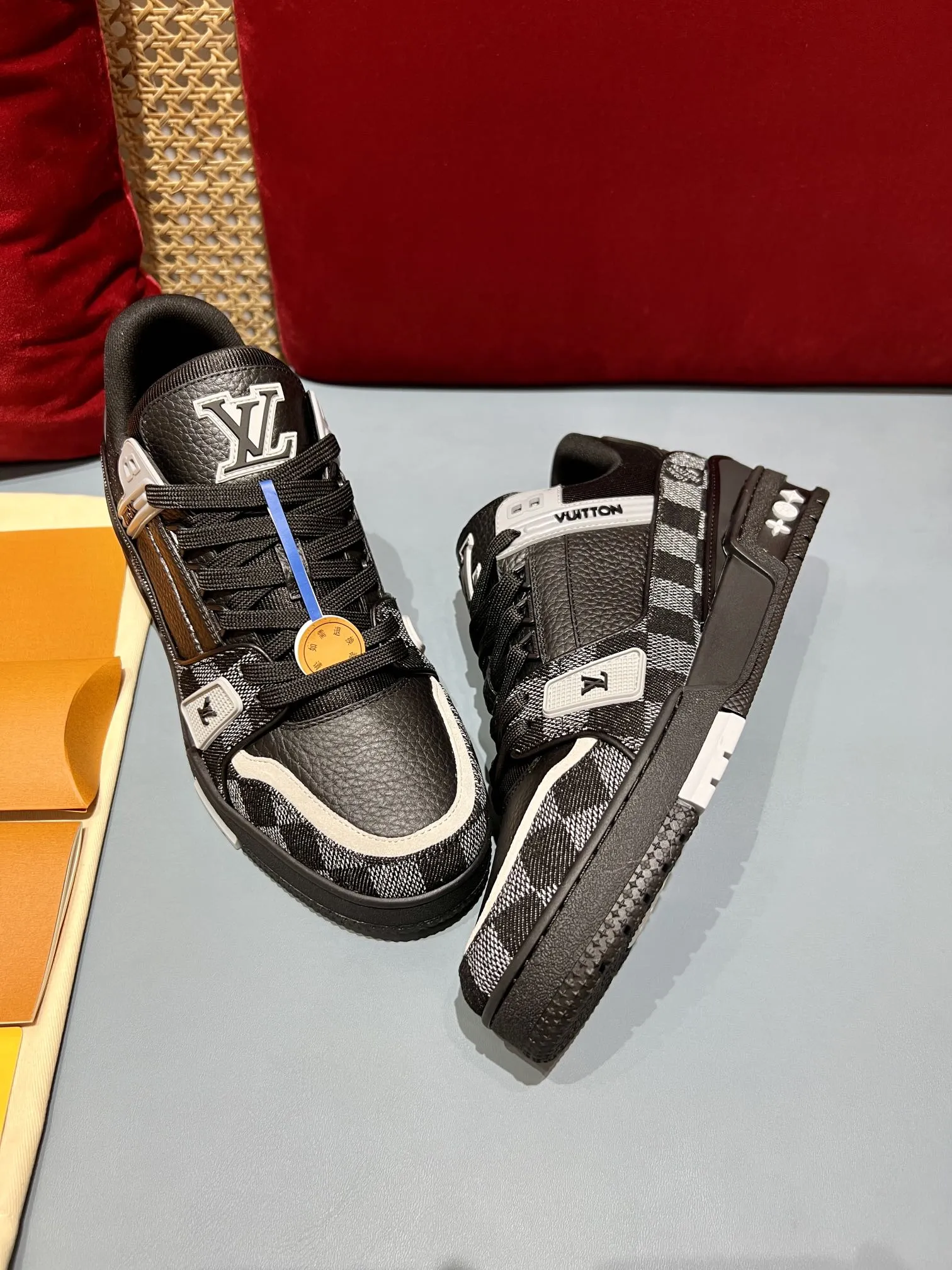 Louis Vuitton Trainer Check Black Replica Shoes – Rep Sneakers TravelReady 364