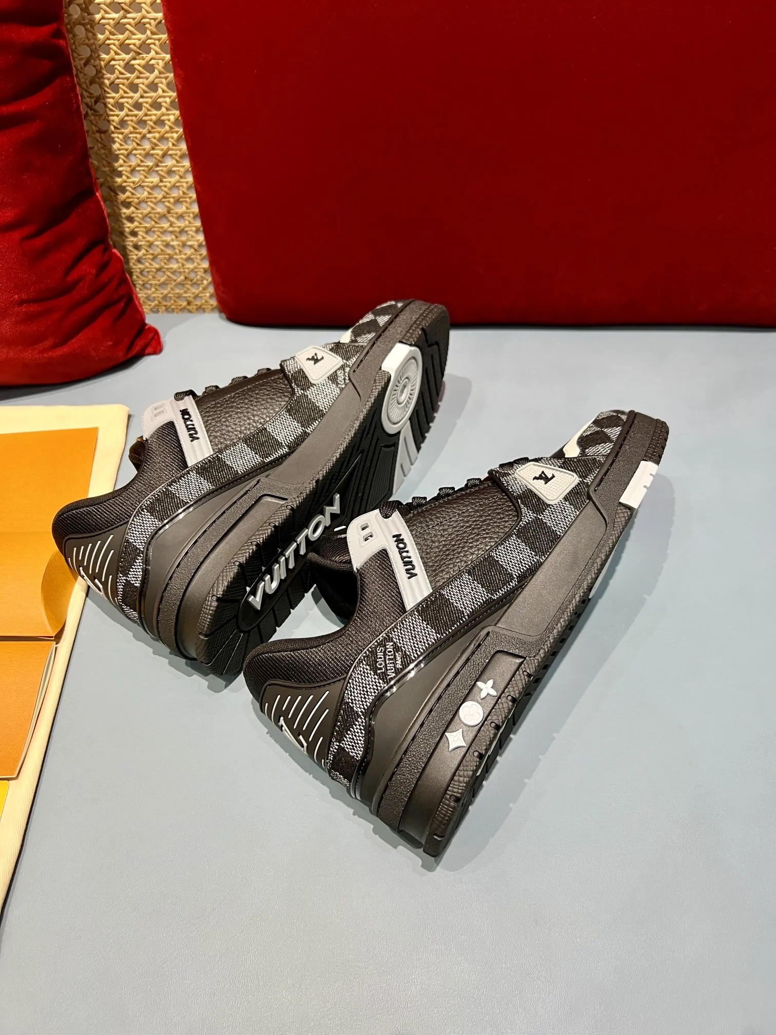 Louis Vuitton Trainer Check Black Replica Shoes – Rep Sneakers TravelReady 364