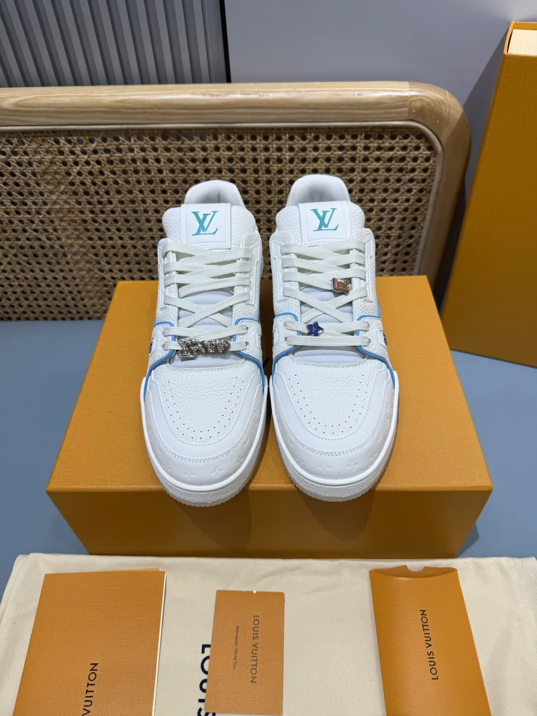 Louis Vuitton Trainer Cruise Blue Replica Shoes –  Rep Shoes Stretchable 400