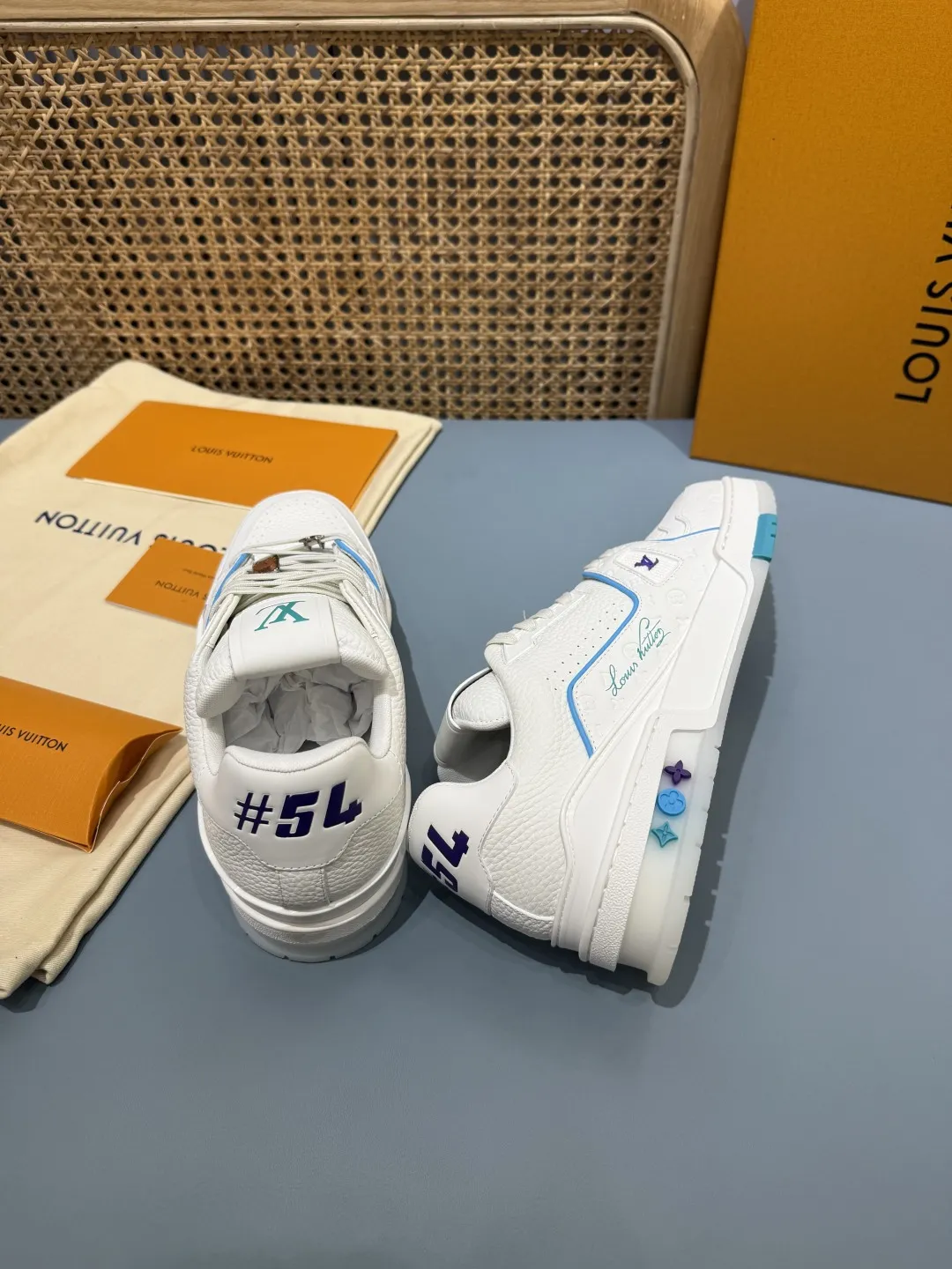Louis Vuitton Trainer Cruise Blue Replica Shoes –  Rep Shoes Stretchable 400