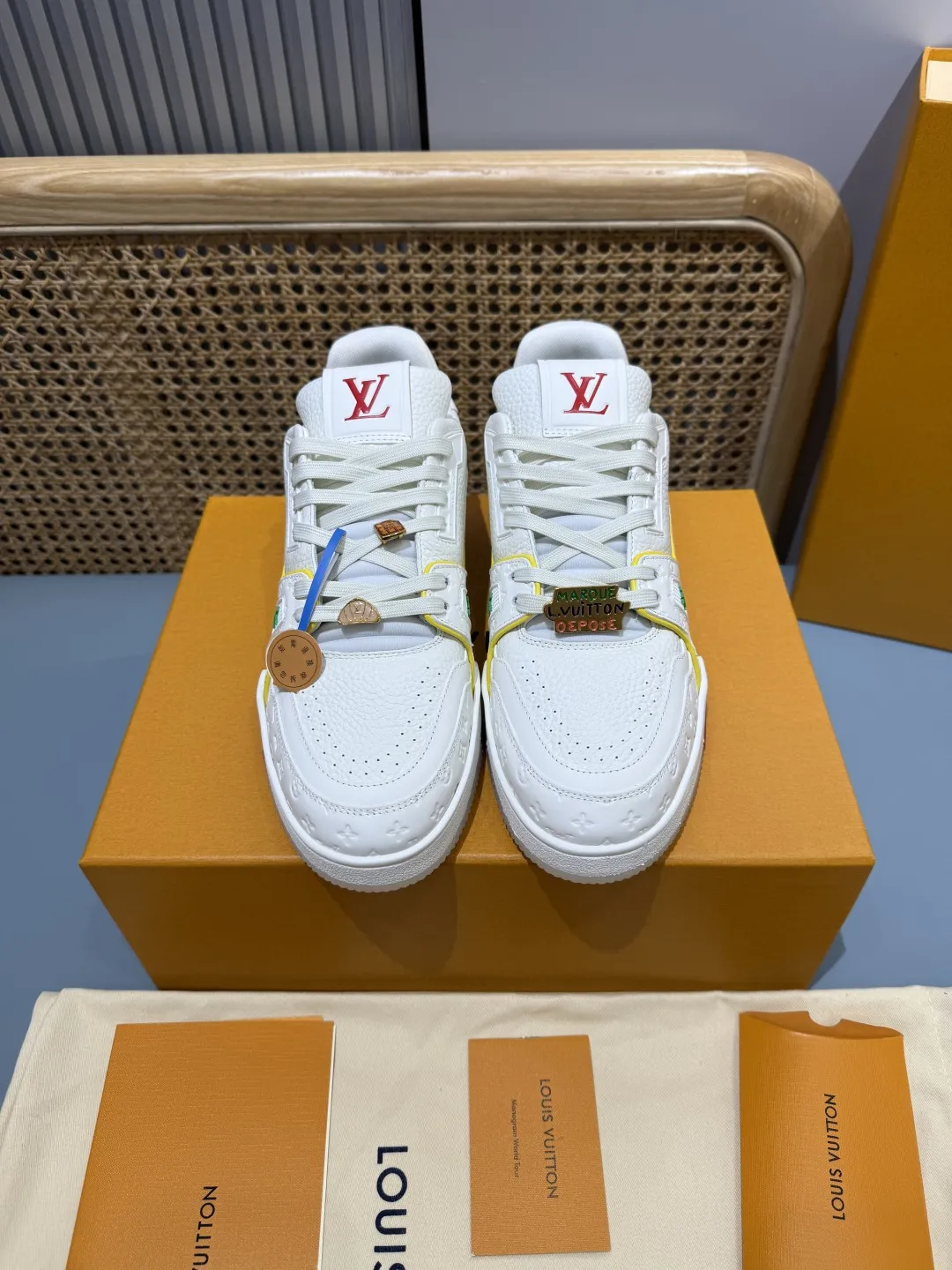 Louis Vuitton Trainer Cruise Yellow Replica Shoes –  Rep Shoes Durable 407