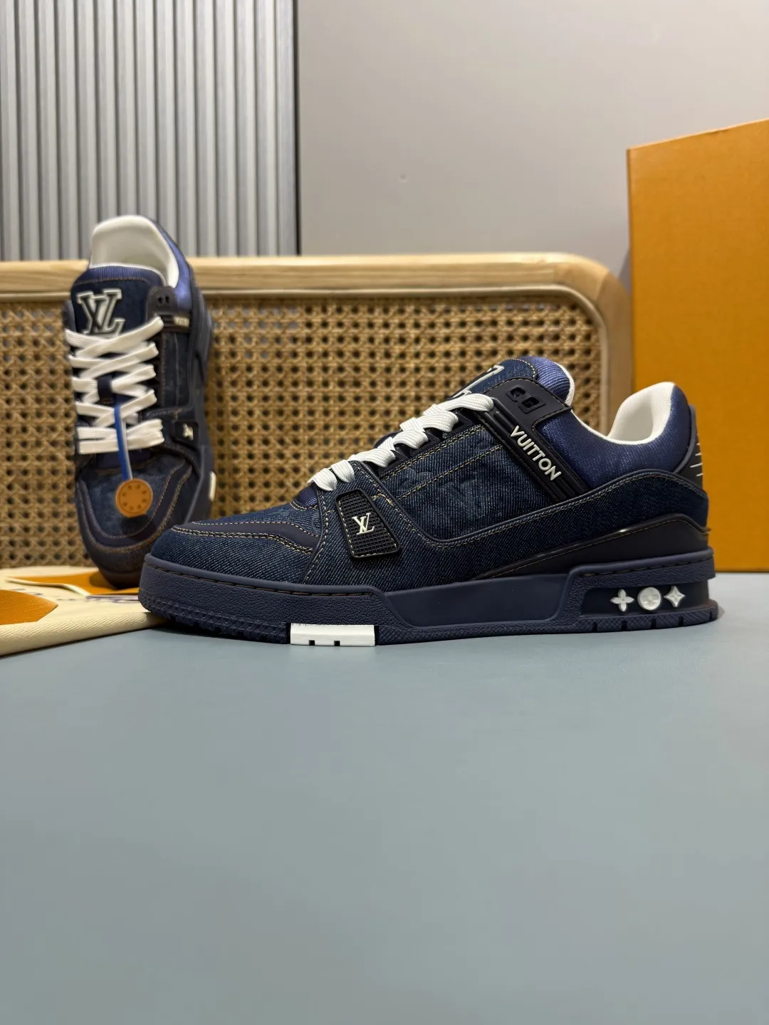 Louis Vuitton Trainer Denim Blue Replica Shoes –  Rep Shoes for Less Upgraded 447