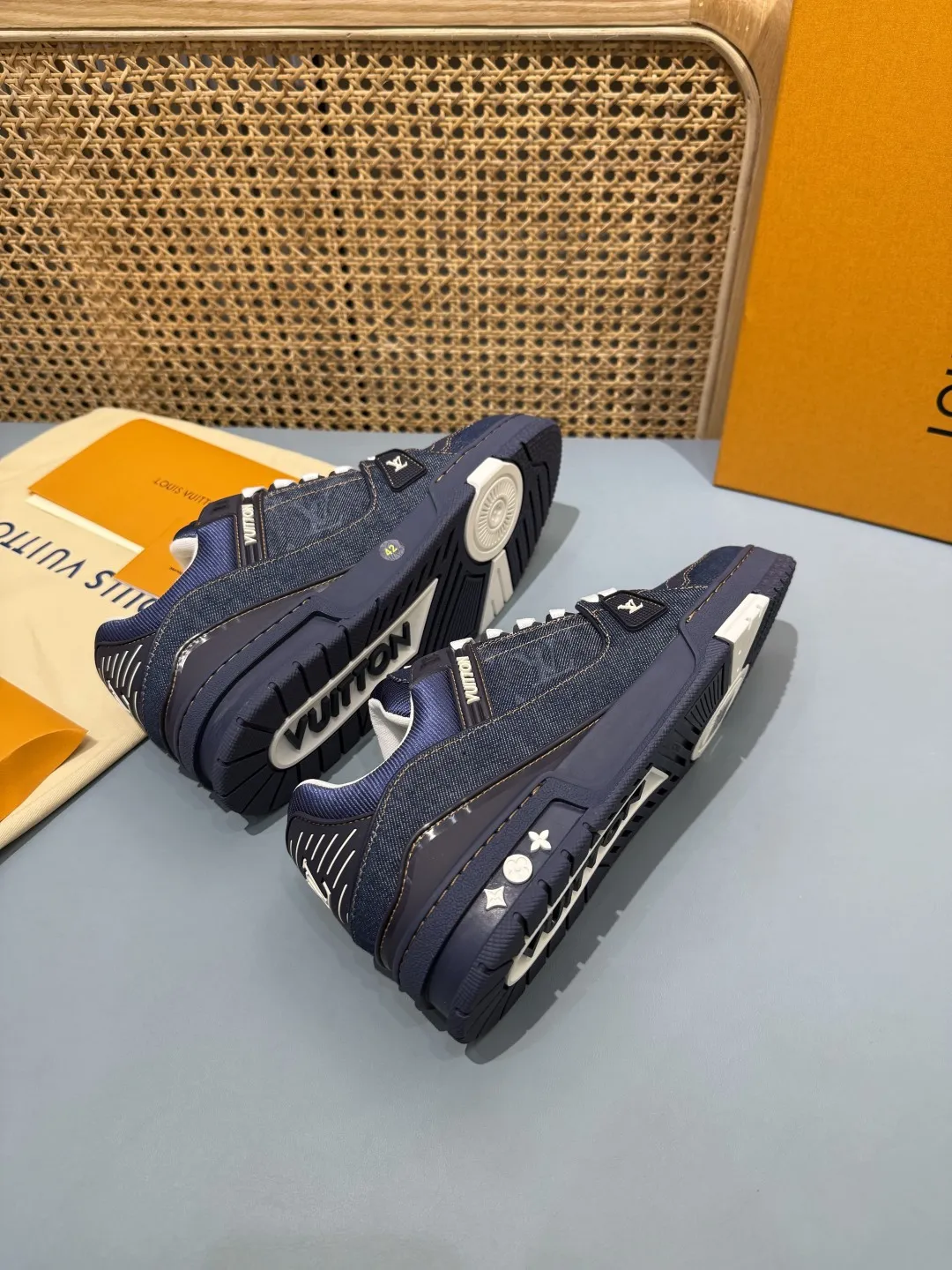 Louis Vuitton Trainer Denim Blue Replica Shoes –  Rep Shoes for Less Upgraded 447