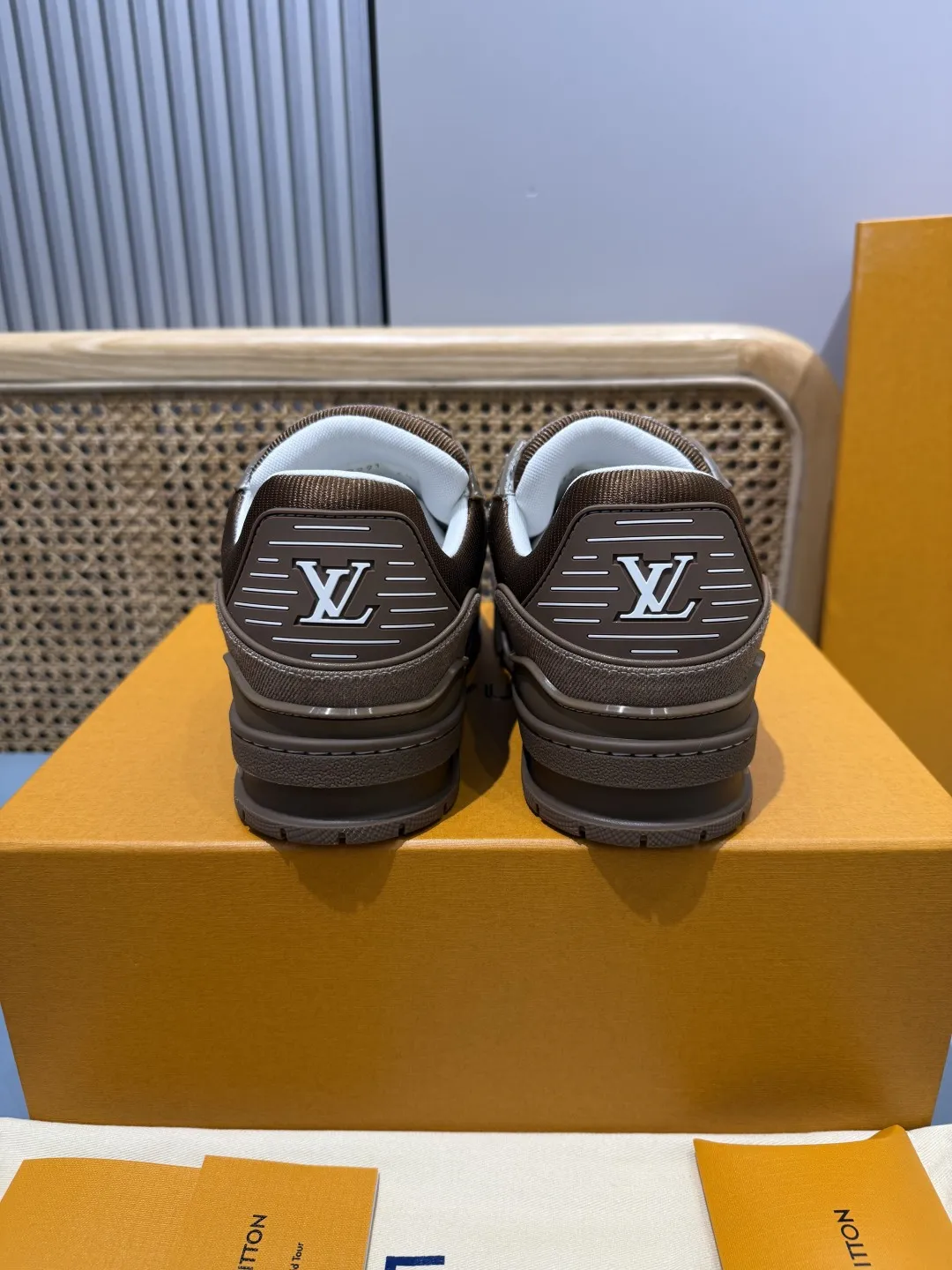Snug Louis Vuitton Trainer Denim Brown Replica Shoes –  Rep Shoes 437