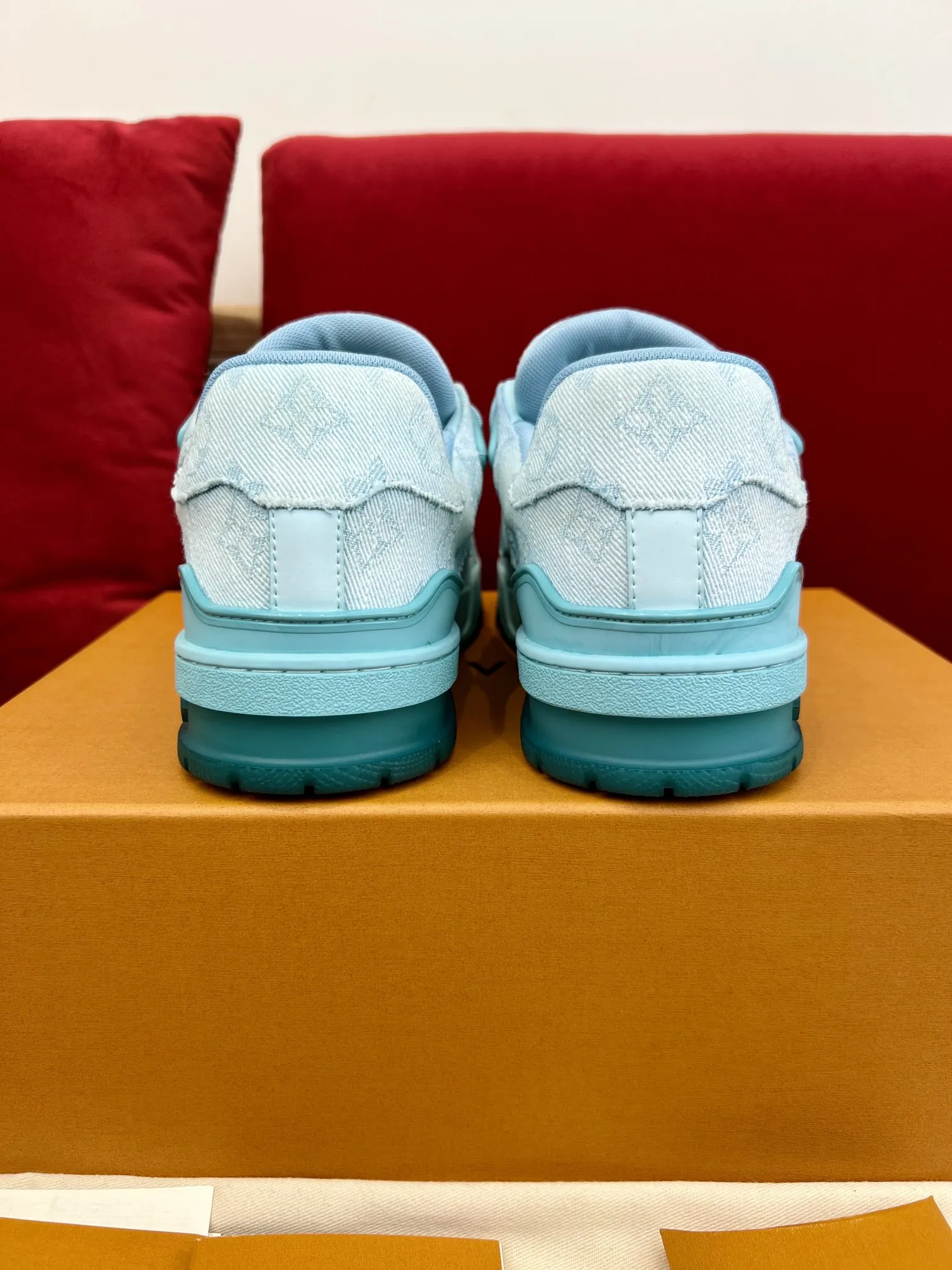 TopPick Louis Vuitton Trainer Denim Light Blue Replica Sneakers – Rep Shoes 321