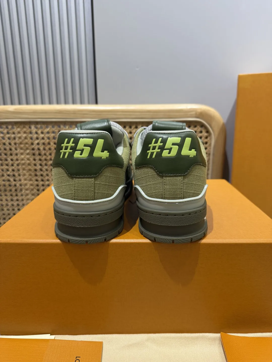 Seasonal Louis Vuitton Trainer Forest Green Sneakers – Replica LV Edition 449