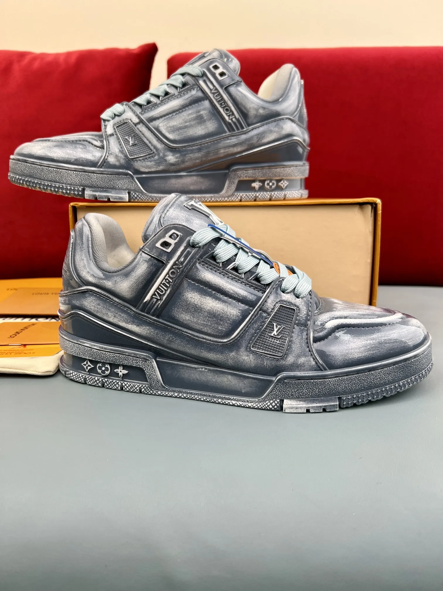 Colorful Louis Vuitton Trainer Gradient Sneaker Blue – Replica Shoes & LV Fake Edition 326
