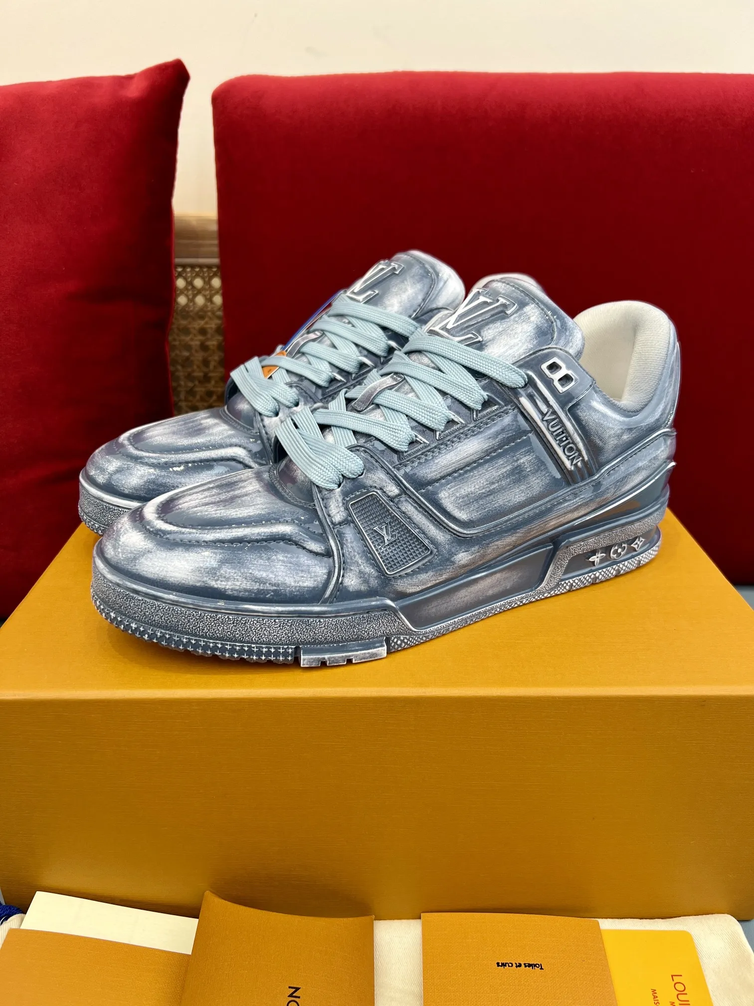 Colorful Louis Vuitton Trainer Gradient Sneaker Blue – Replica Shoes & LV Fake Edition 326