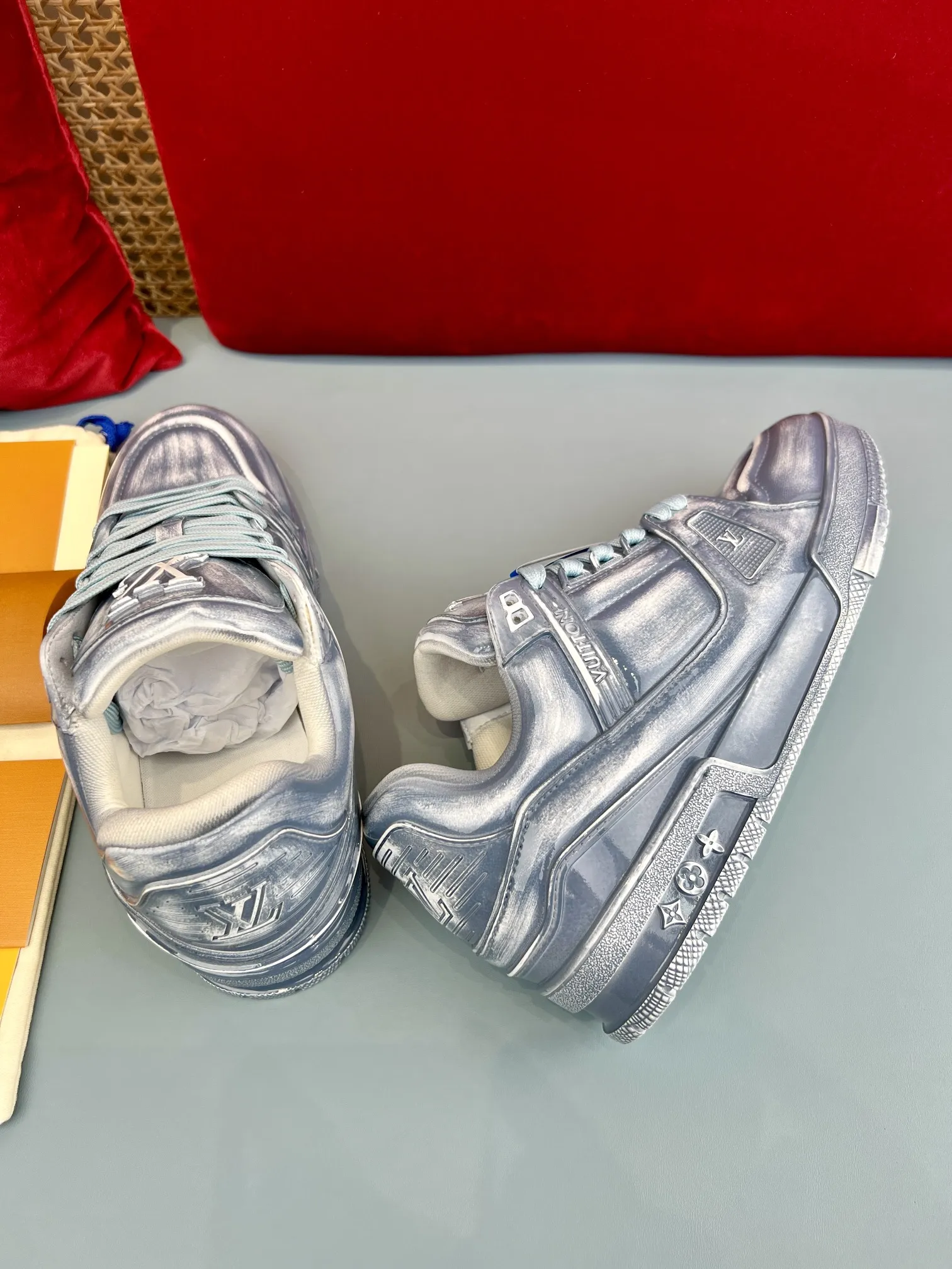 Colorful Louis Vuitton Trainer Gradient Sneaker Blue – Replica Shoes & LV Fake Edition 326