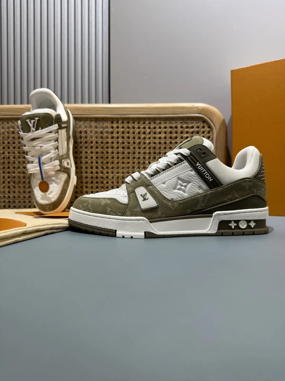 Louis Vuitton Trainer Green Denim Sneakers – Replica Louis Vuitton Edition with  Rep Shoes Resilient 452