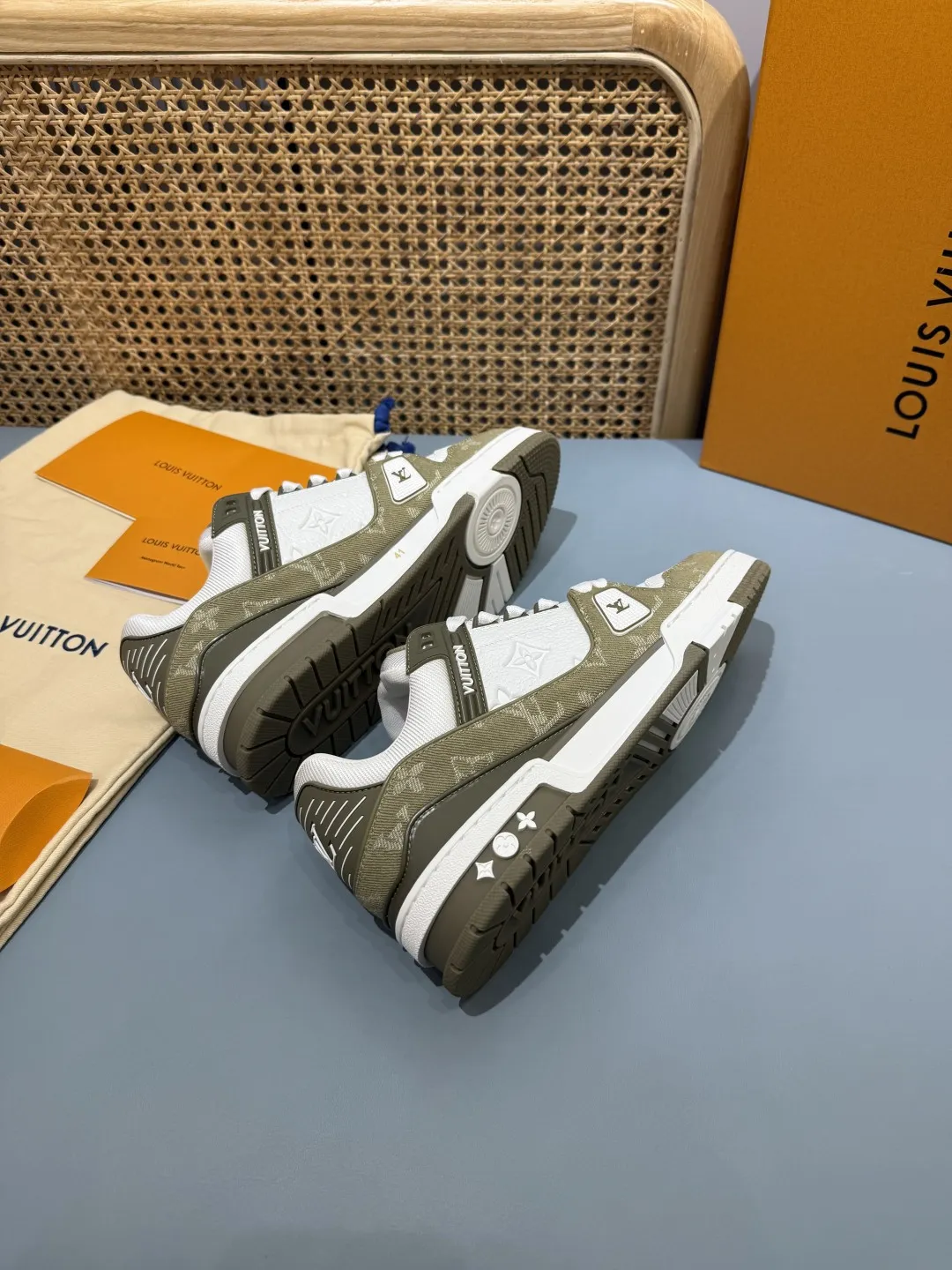 Louis Vuitton Trainer Green Denim Sneakers – Replica Louis Vuitton Edition with  Rep Shoes Resilient 452