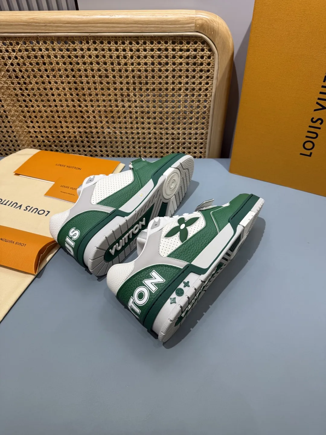 Louis Vuitton Trainer Green Monogram Replica Shoes – Rep Sneakers Sustainable 434