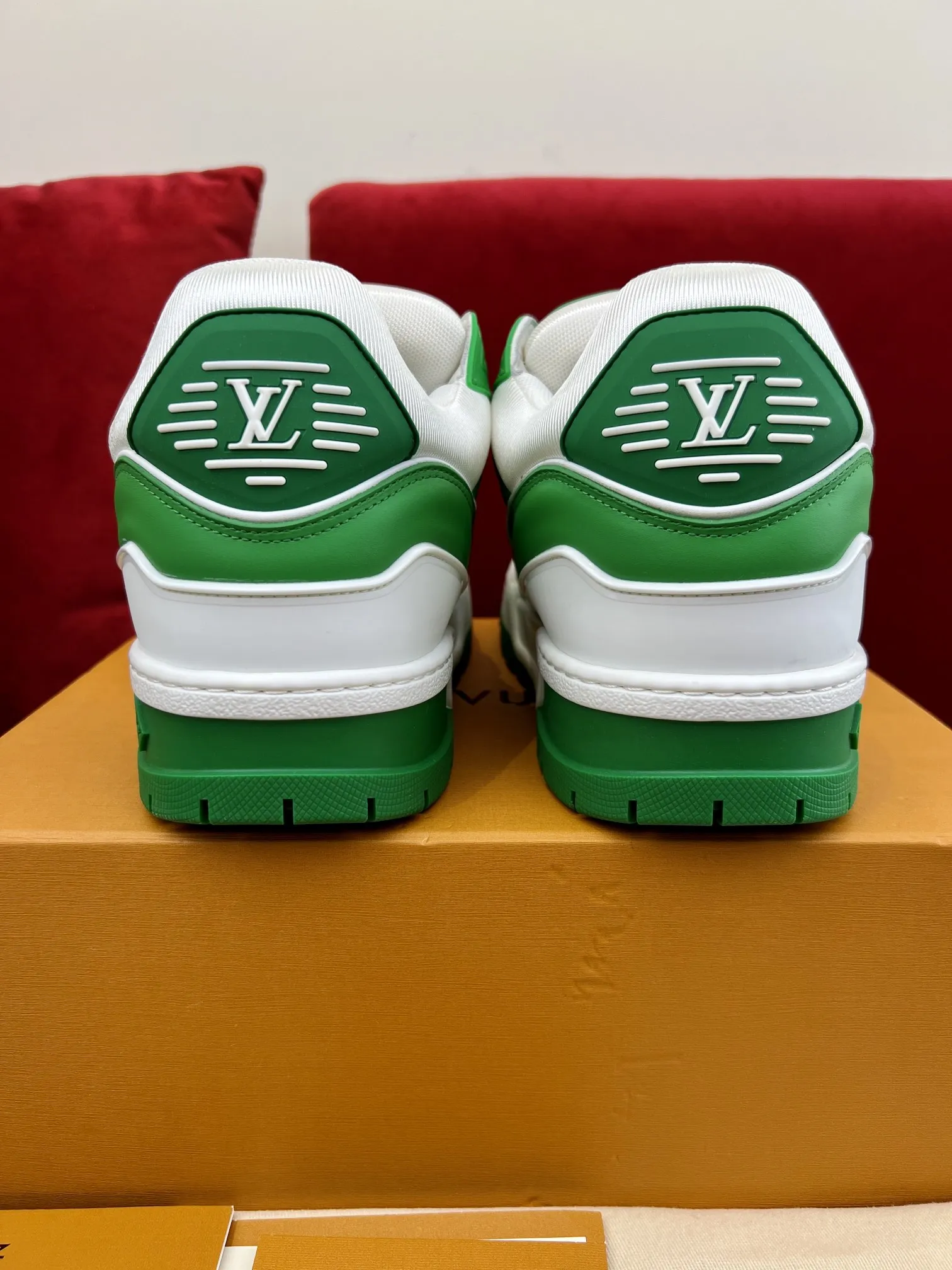 Timeless Louis Vuitton Trainer Green White Replica Shoes –  Rep Sneakers 352
