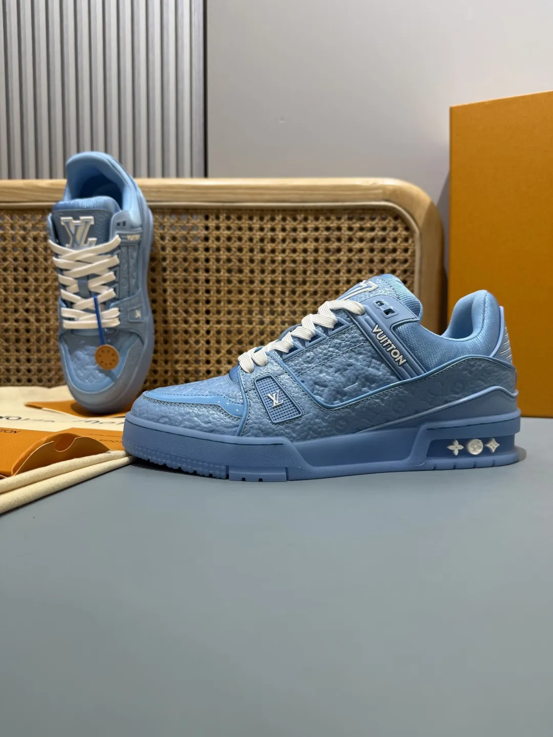 Breathable Louis Vuitton Trainer Limited Blue Replica  Shoes – Premium Rep Shoes 413
