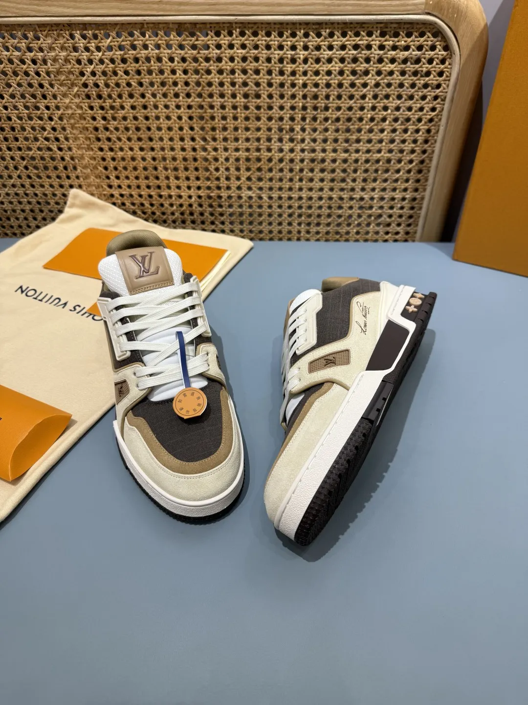 Louis Vuitton Trainer Maillard Brown Replica Sneakers with Rep Shoes Style AllSeason 456