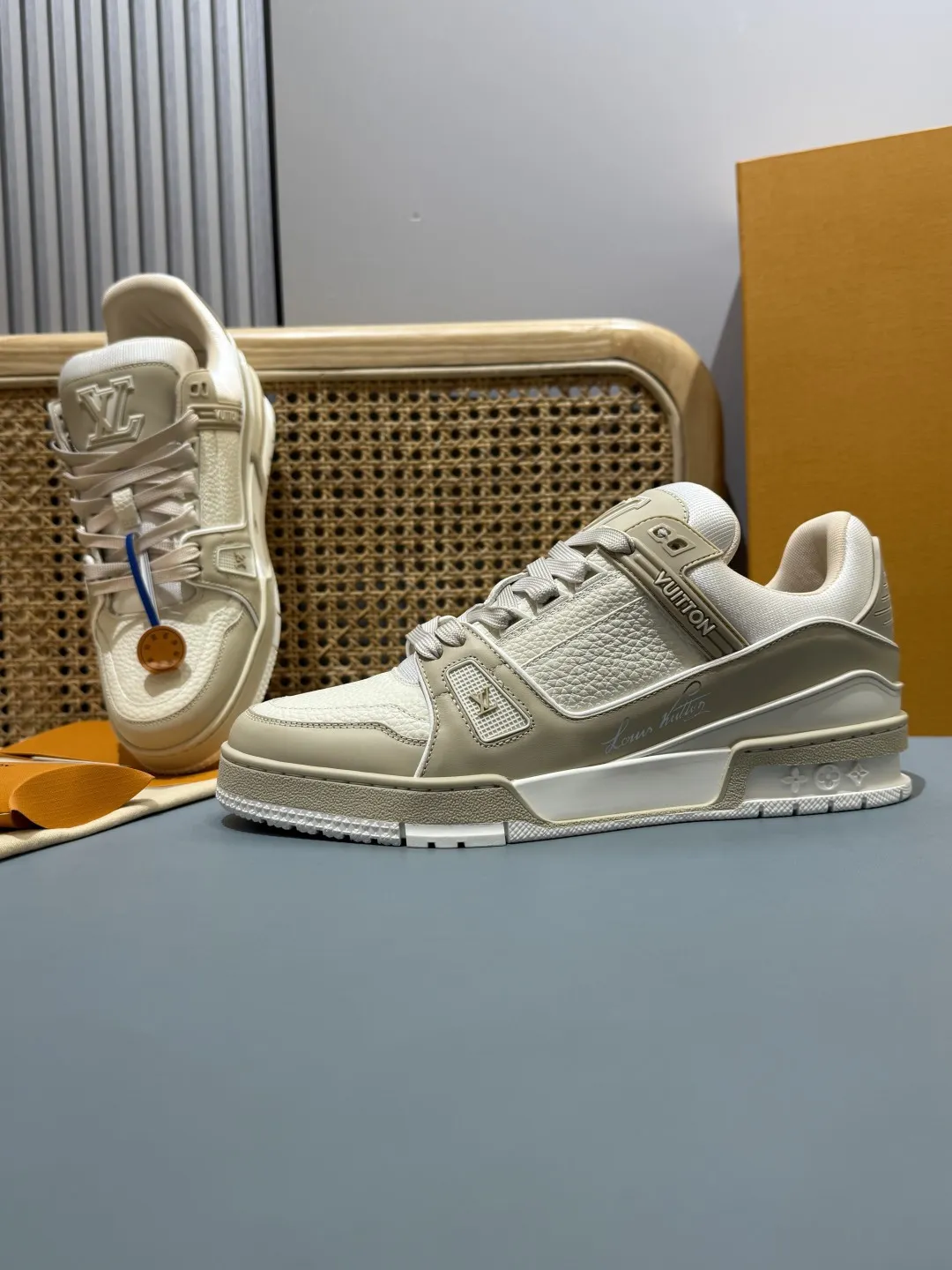 Louis Vuitton Trainer Milk Tea  Shoes – Replica LV Style Rep Shoes ComfortFit 420