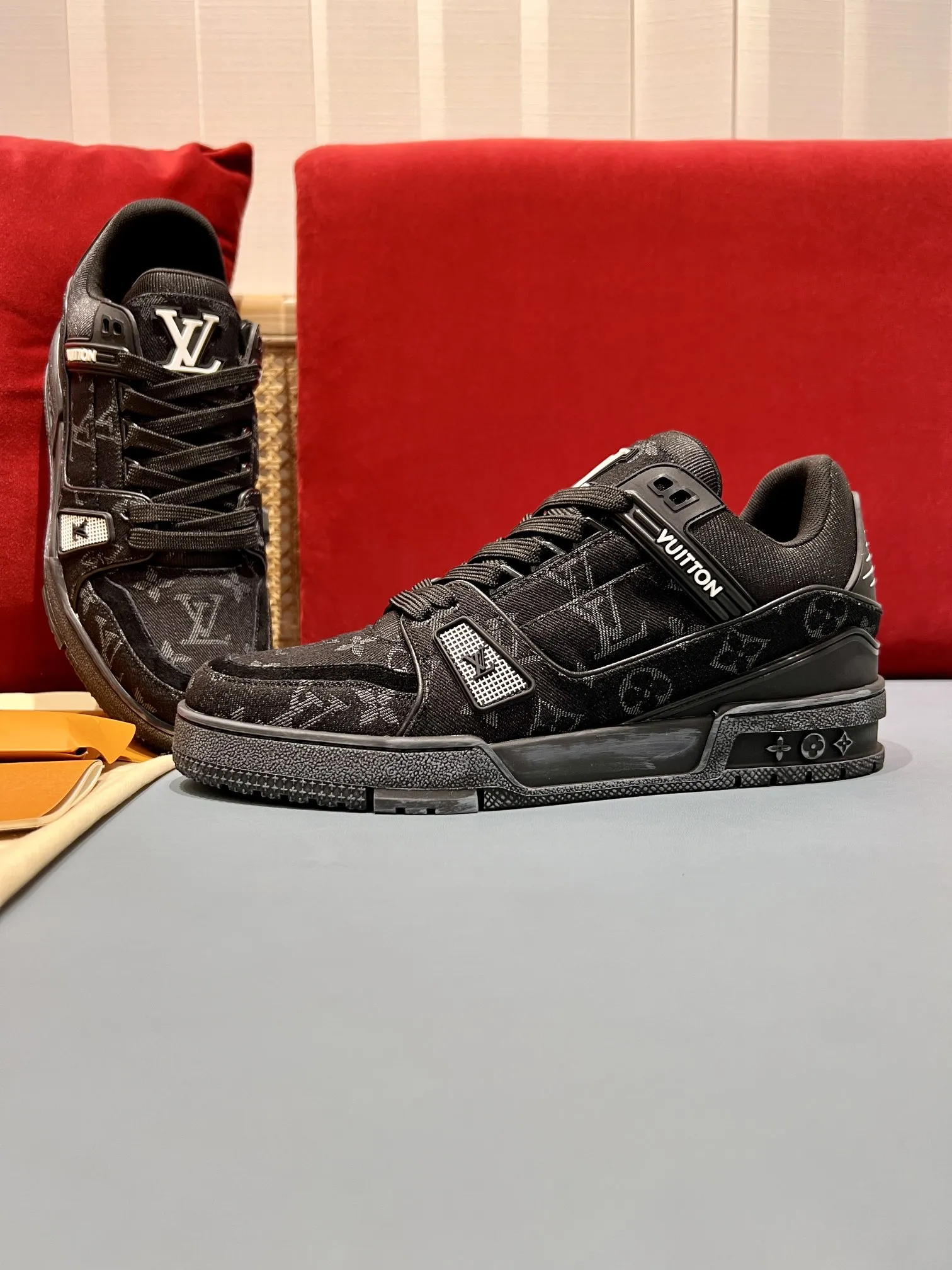 TravelReady Louis Vuitton Trainer Monogram Denim Black Sneakers – Rep Shoes & Louis Vuitton Replica 371