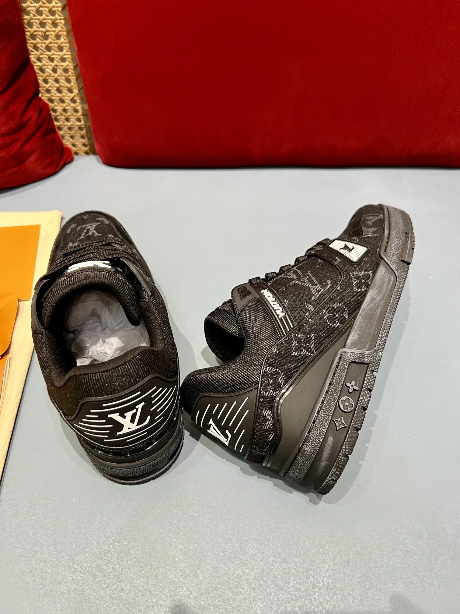 TravelReady Louis Vuitton Trainer Monogram Denim Black Sneakers – Rep Shoes & Louis Vuitton Replica 371