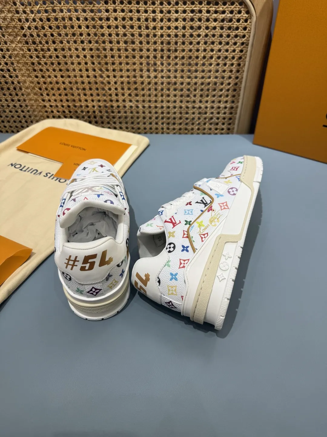 Louis Vuitton Trainer Monogram Multicolor Replica Shoes with Fake Louis Vuitton Design Durable 439