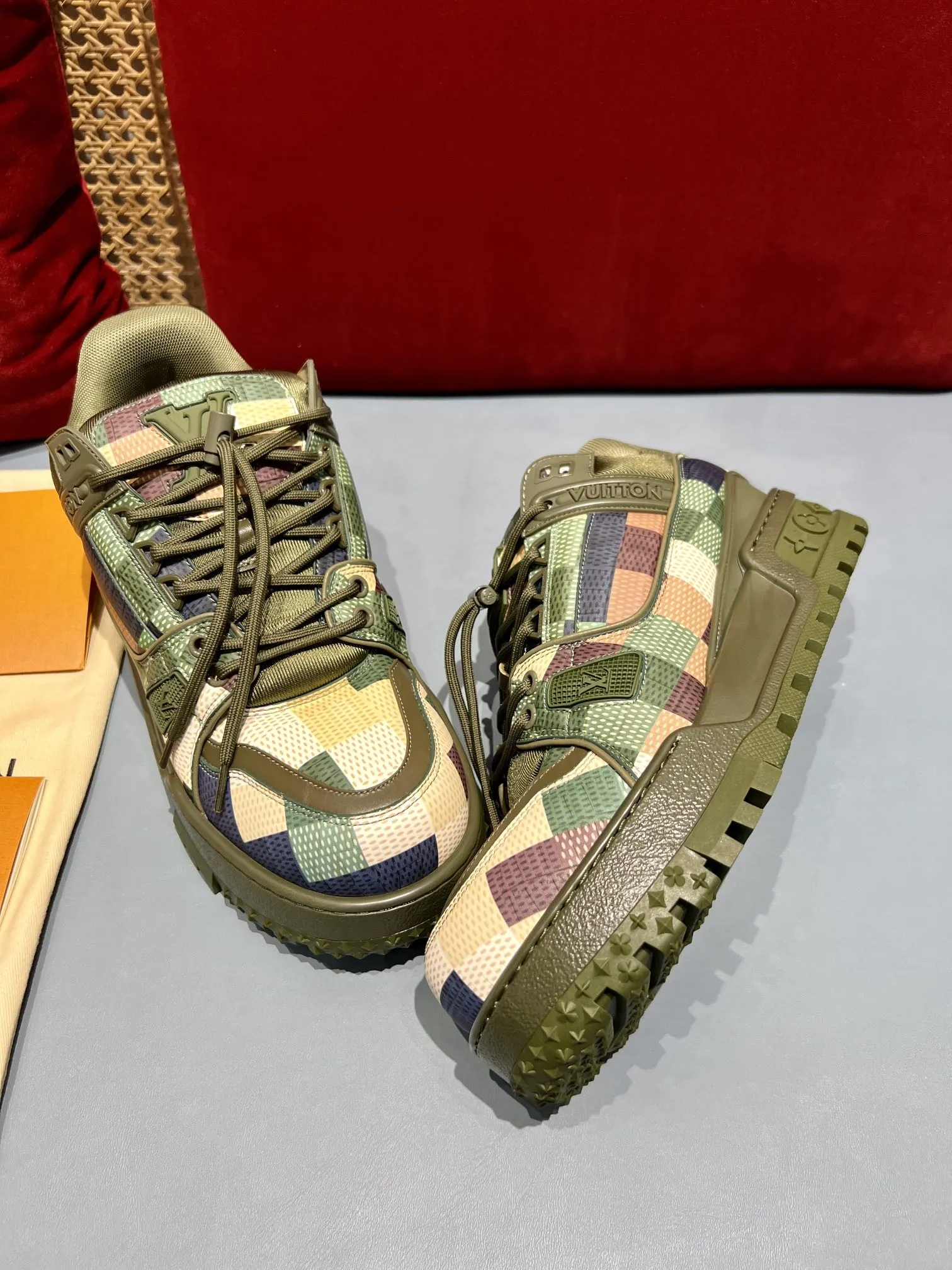 Louis Vuitton Trainer Multicolor Patchwork Sneakers – Replica Shoes & Louis Vuitton Fake Durable 357