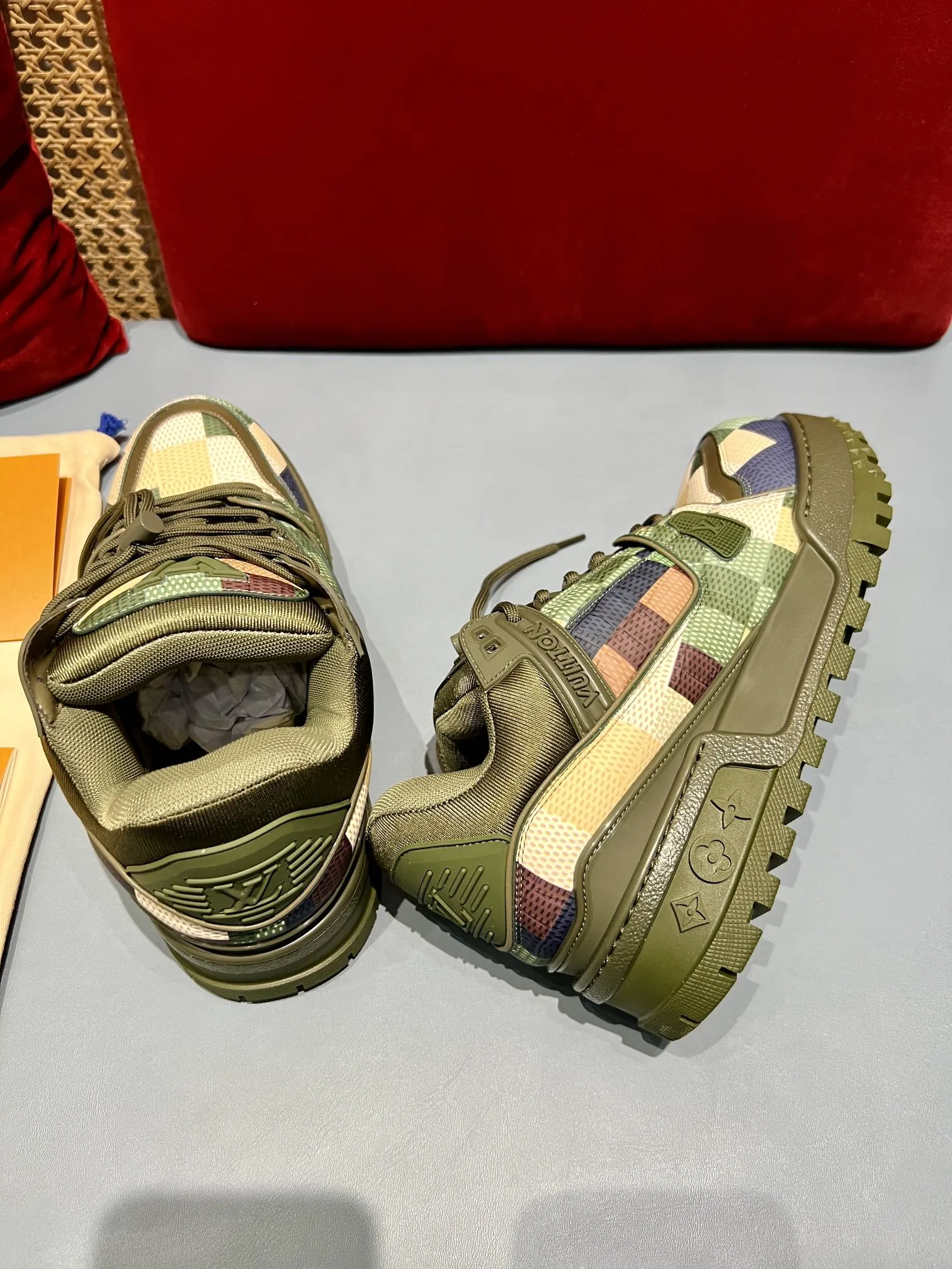 Louis Vuitton Trainer Multicolor Patchwork Sneakers – Replica Shoes & Louis Vuitton Fake Durable 357