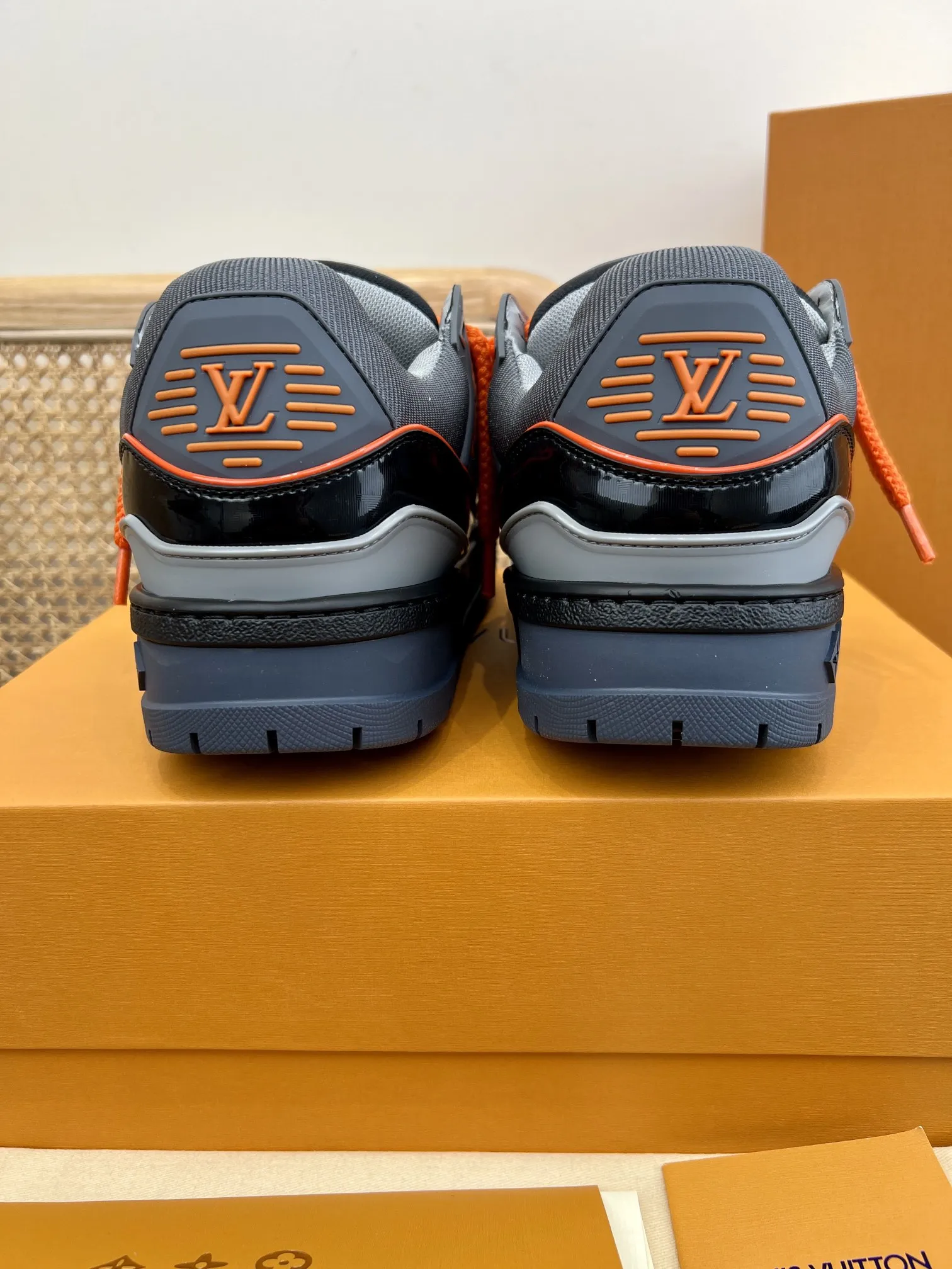 Efficient Louis Vuitton Trainer Padding Orange Grey Replica Shoes – Rep Sneakers 349