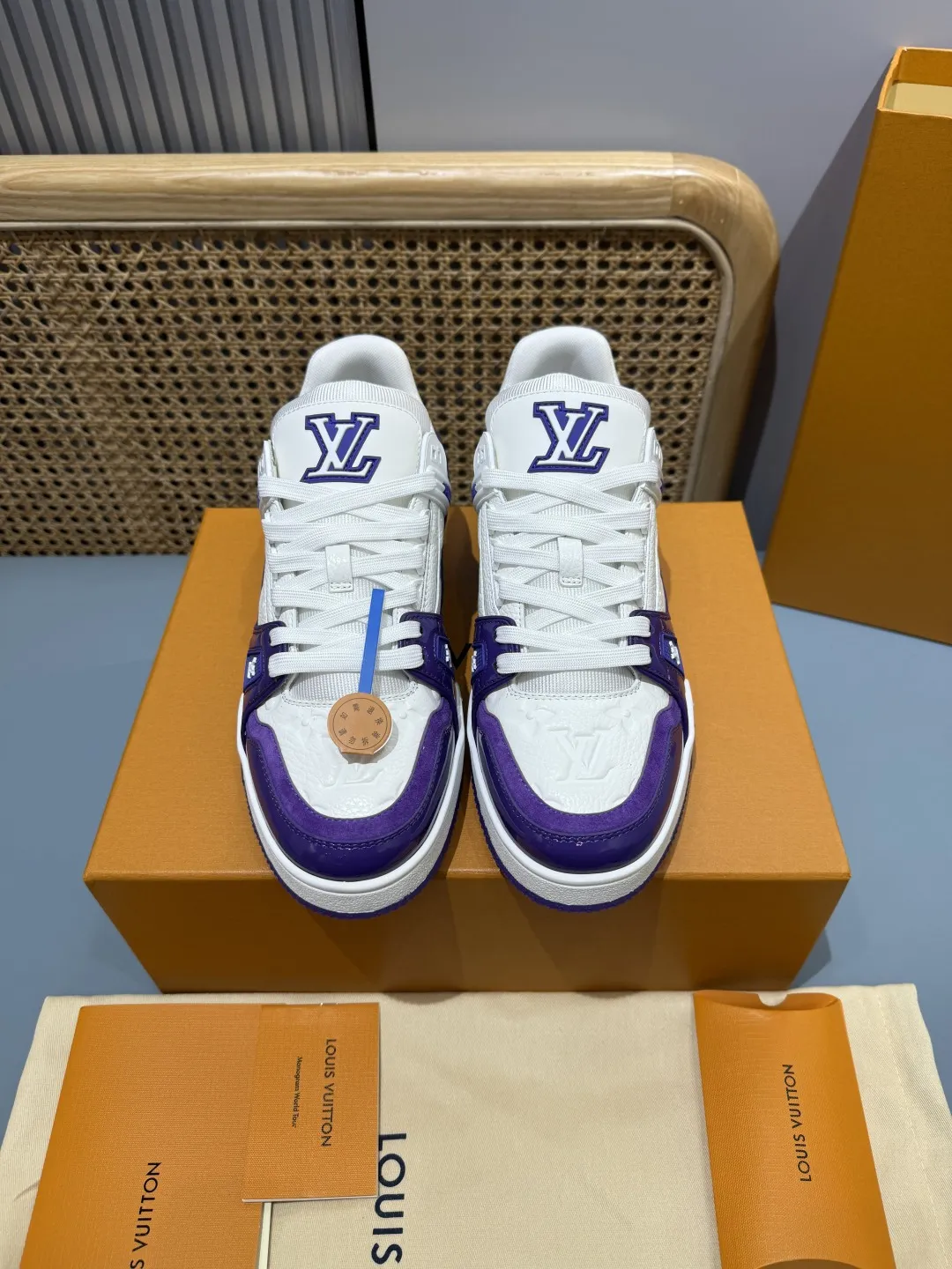 SoftTouch Louis Vuitton Trainer Patent Leather Purple White – Replica Shoes & LV Fake Edition 374