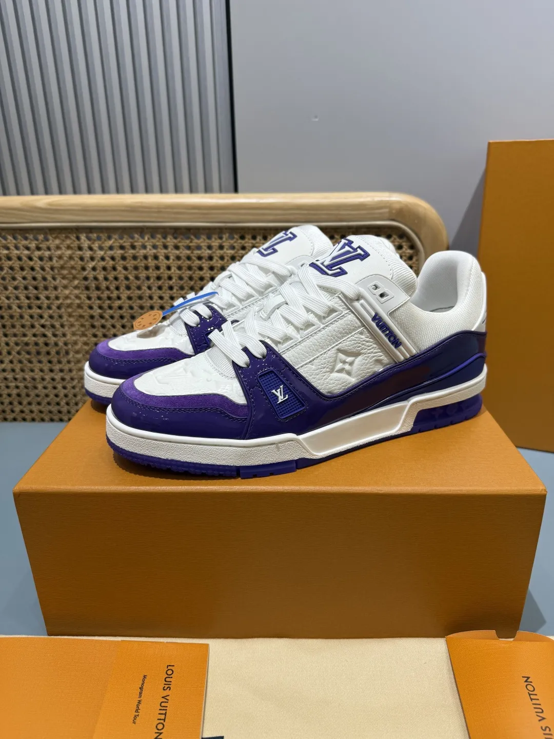 SoftTouch Louis Vuitton Trainer Patent Leather Purple White – Replica Shoes & LV Fake Edition 374