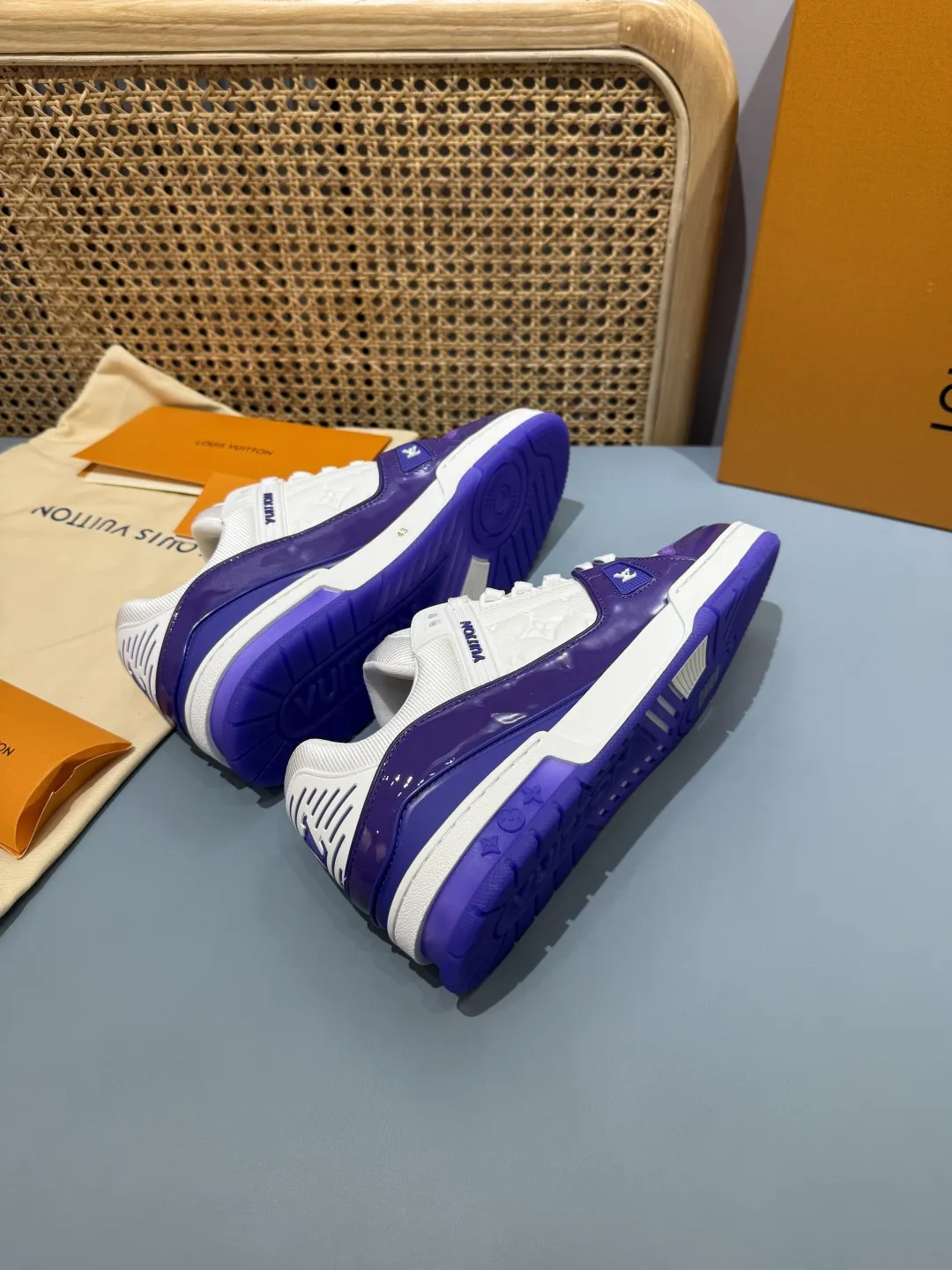 SoftTouch Louis Vuitton Trainer Patent Leather Purple White – Replica Shoes & LV Fake Edition 374
