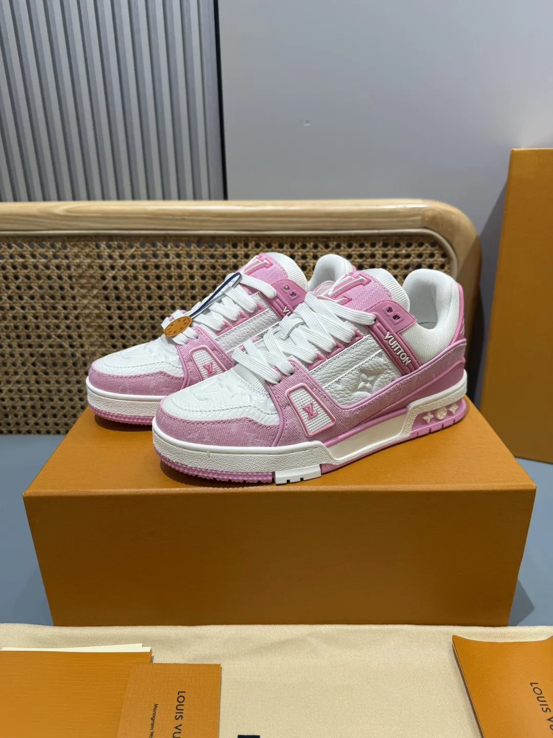 Efficient Louis Vuitton Trainer Pink  Sneakers – Replica Shoes & Louis Vuitton Fake Edition 444