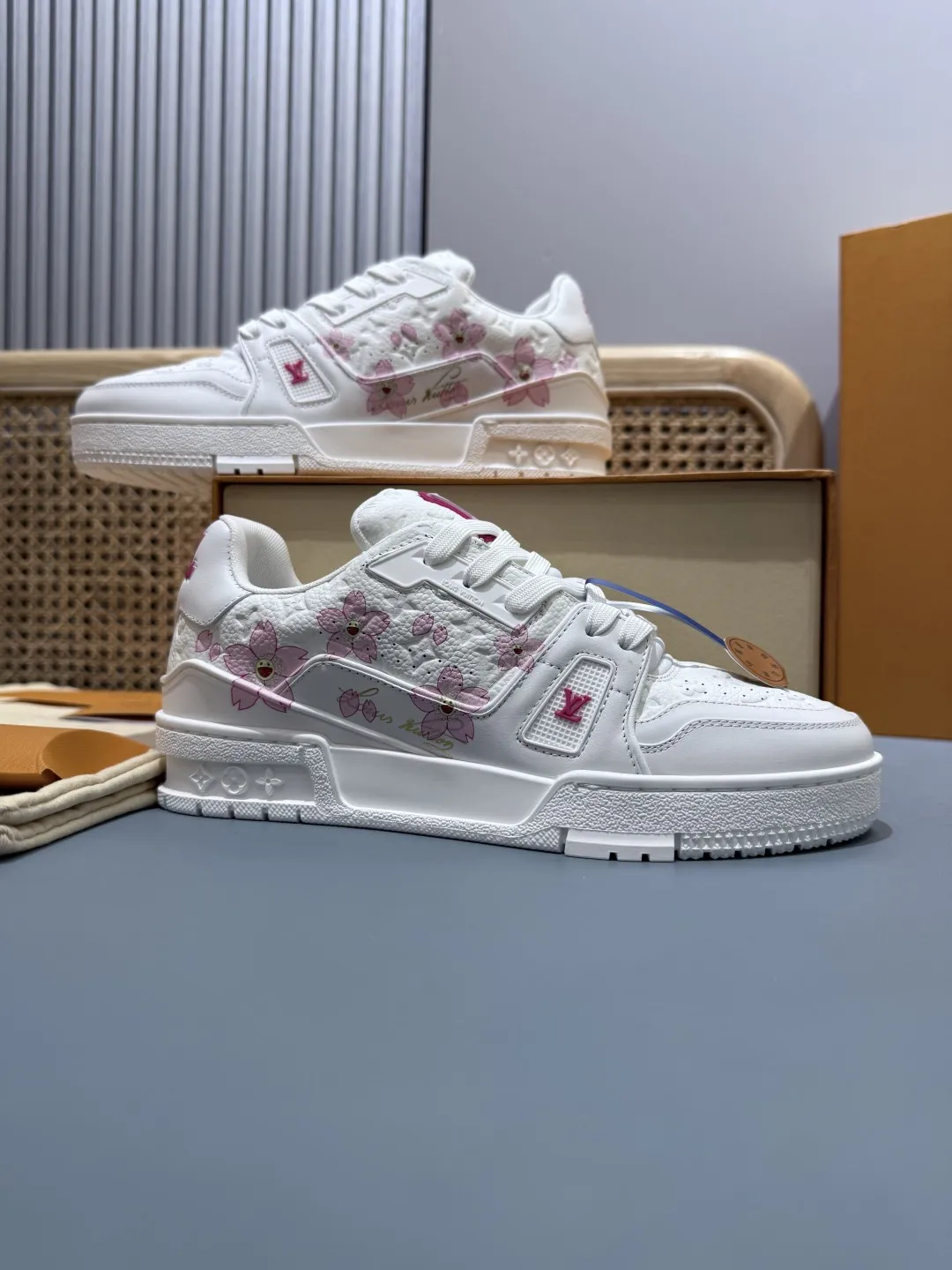 Versatile Louis Vuitton Trainer Sakura White Replica Shoes –  Rep Shoes for Less 443