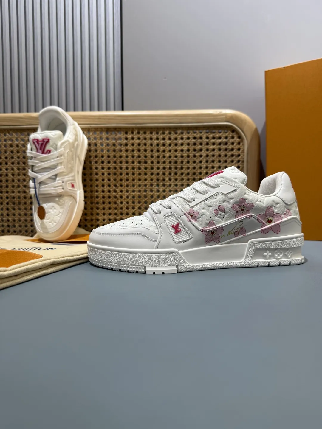 Versatile Louis Vuitton Trainer Sakura White Replica Shoes –  Rep Shoes for Less 443