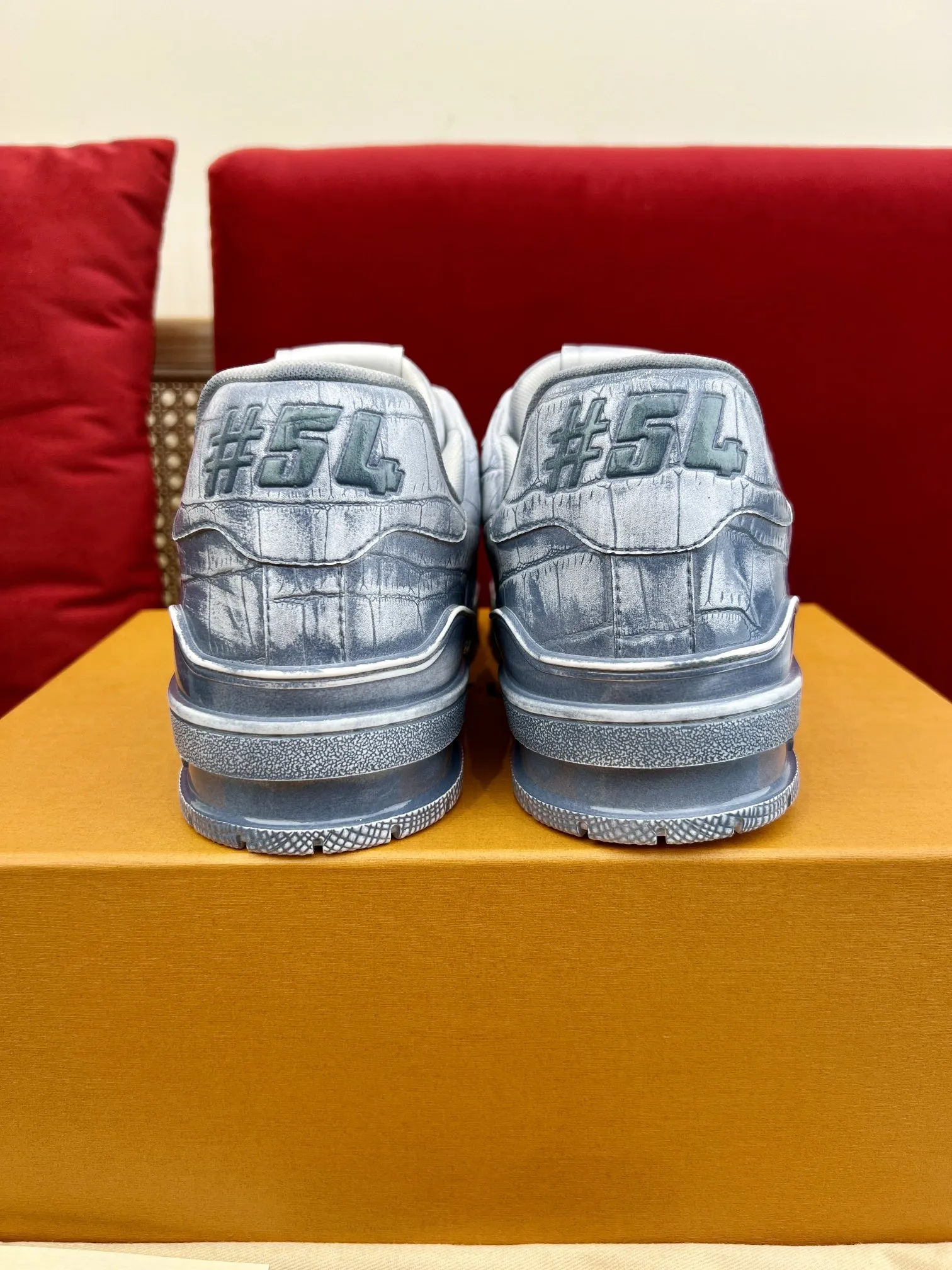 Louis Vuitton Trainer Sneaker Blue Leather –  Replica Shoes & Rep Footwear Sporty 341