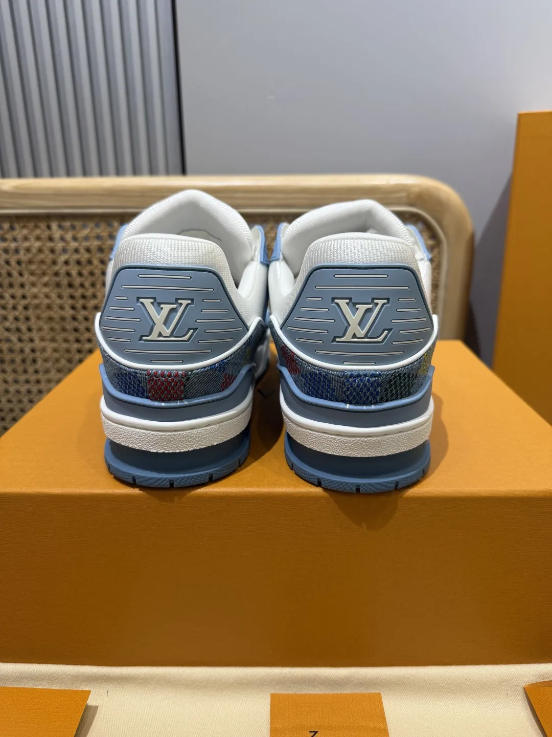 Louis Vuitton Trainer Sneaker Blue Monogram –  Replica Shoes & Rep Footwear Trendy 433
