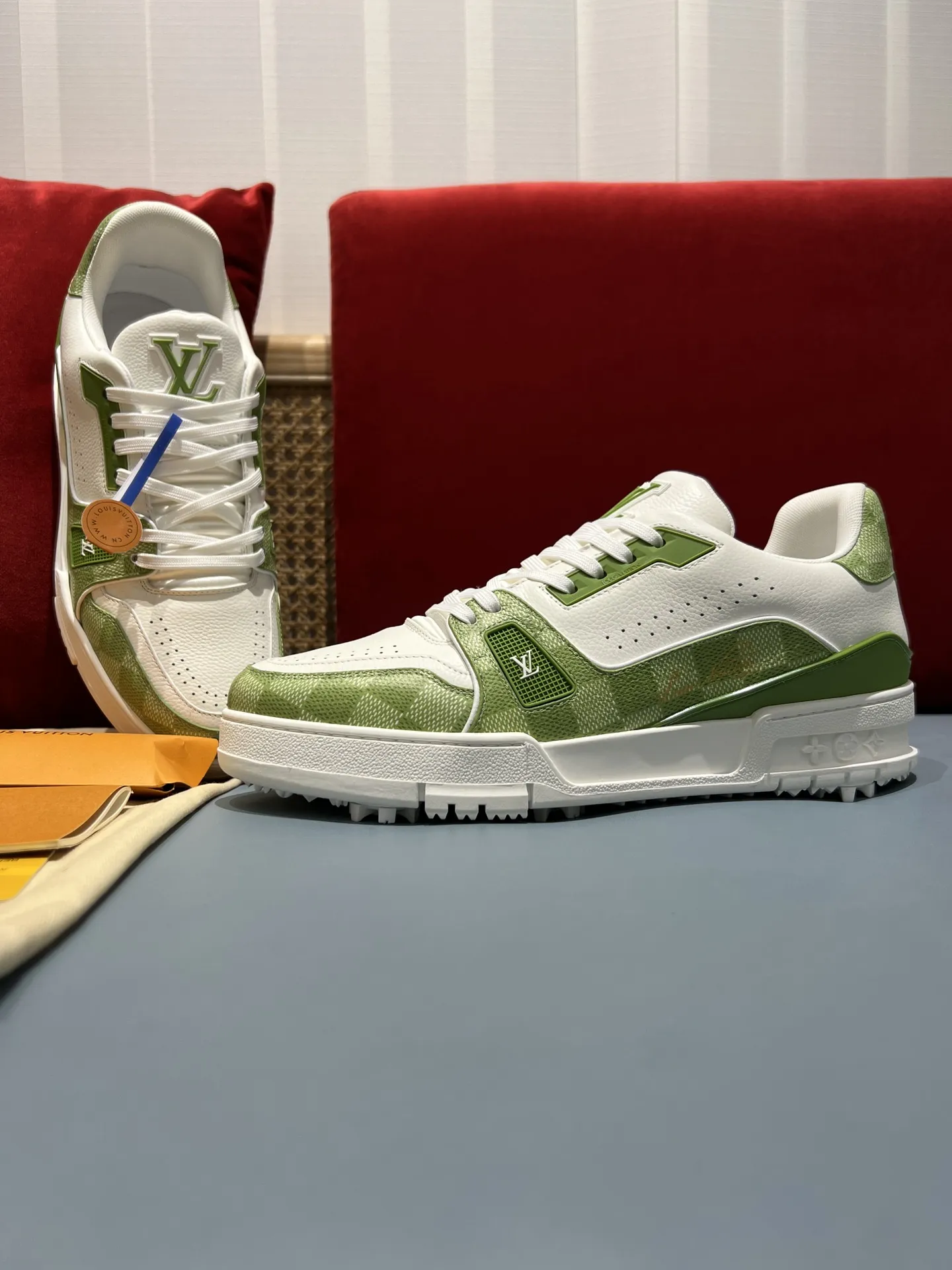 Thermal Louis Vuitton Trainer Sneaker Green White –  Replica Shoes & Rep Shoes 370