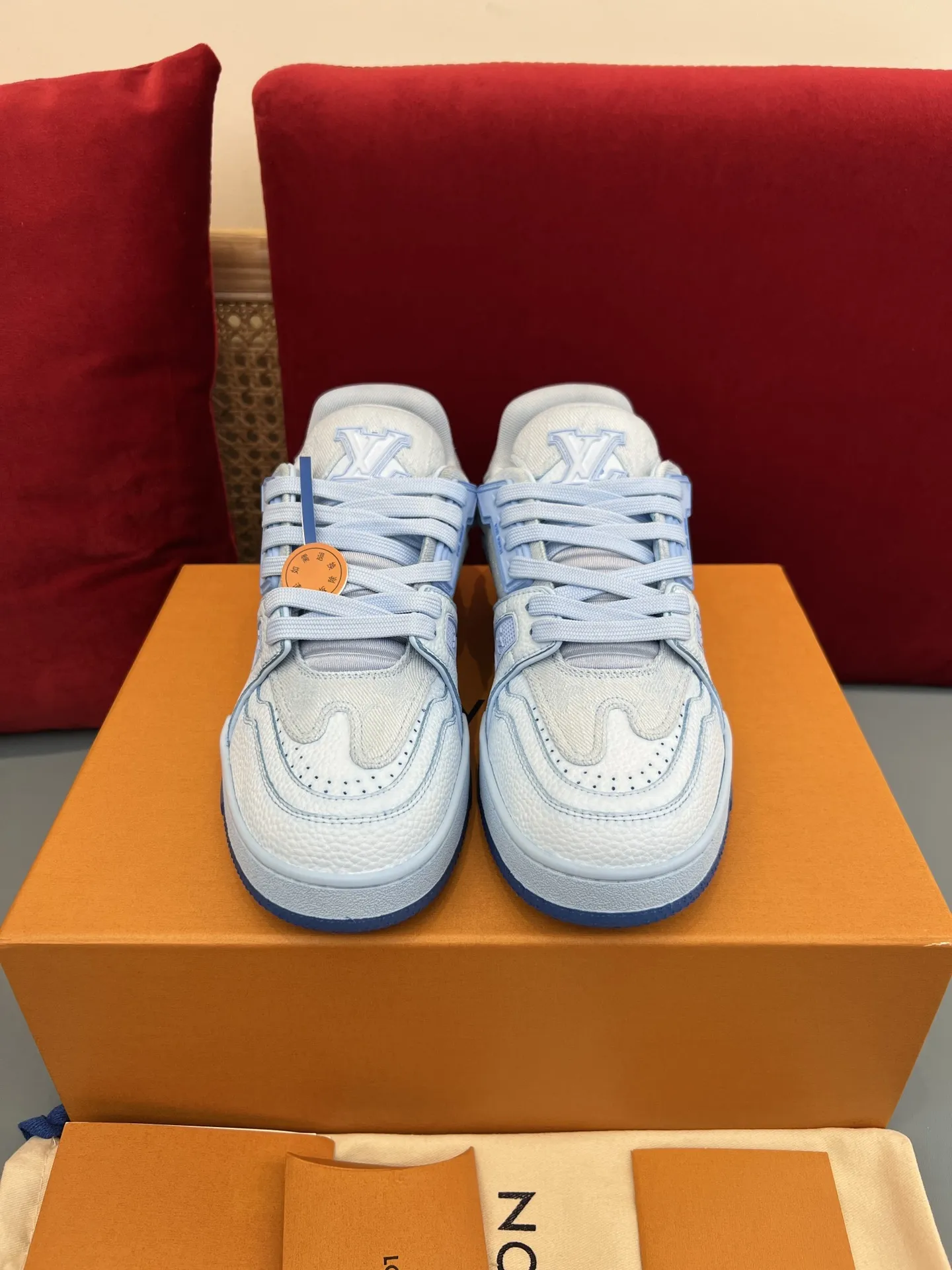 Louis Vuitton Trainer Sneaker Light Blue Monogram – Replica Shoes & LV Fake Edition Attractive 307