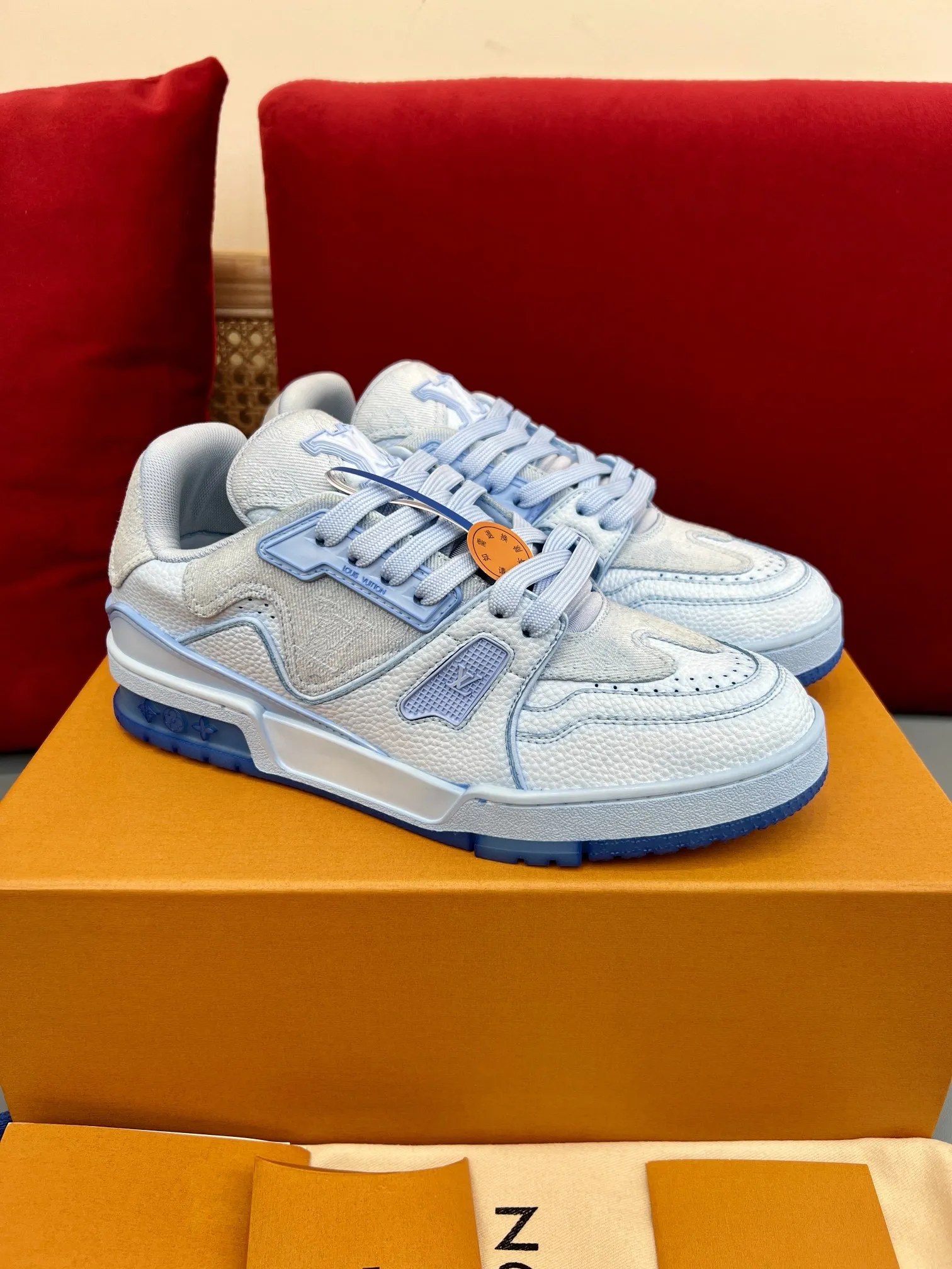 Louis Vuitton Trainer Sneaker Light Blue Monogram – Replica Shoes & LV Fake Edition Attractive 307