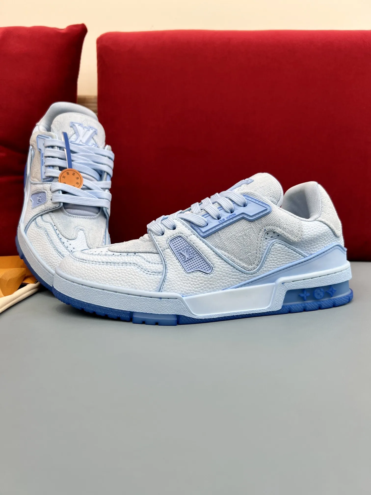 Louis Vuitton Trainer Sneaker Light Blue Monogram – Replica Shoes & LV Fake Edition Attractive 307