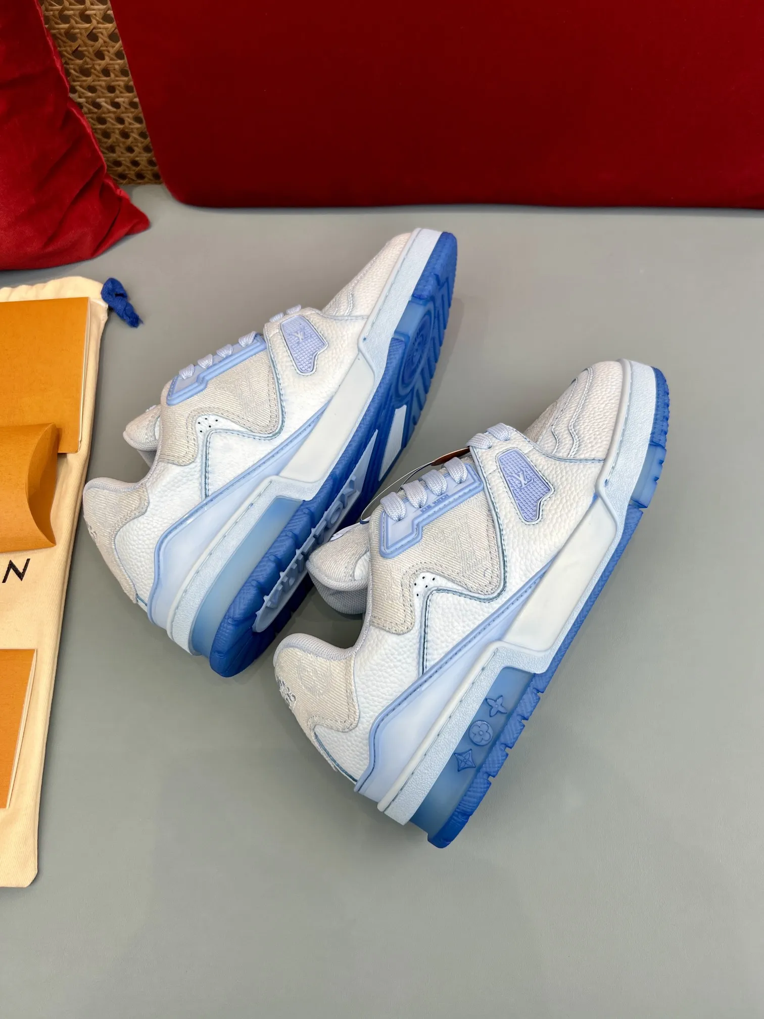 Louis Vuitton Trainer Sneaker Light Blue Monogram – Replica Shoes & LV Fake Edition Attractive 307