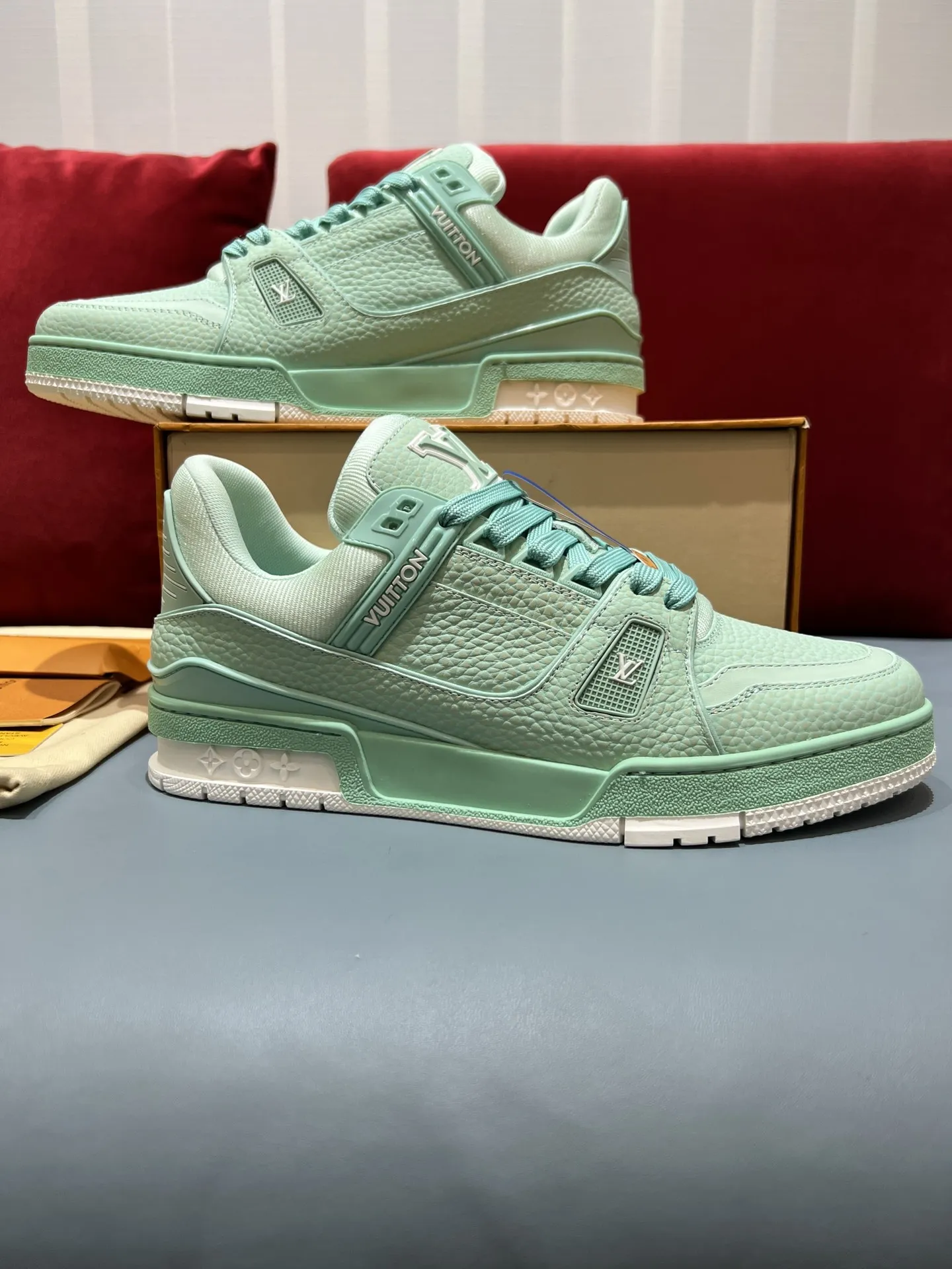 Louis Vuitton Trainer Sneaker Mint Green Low –  Rep Shoes & Replica Shoes MoistureWicking 365
