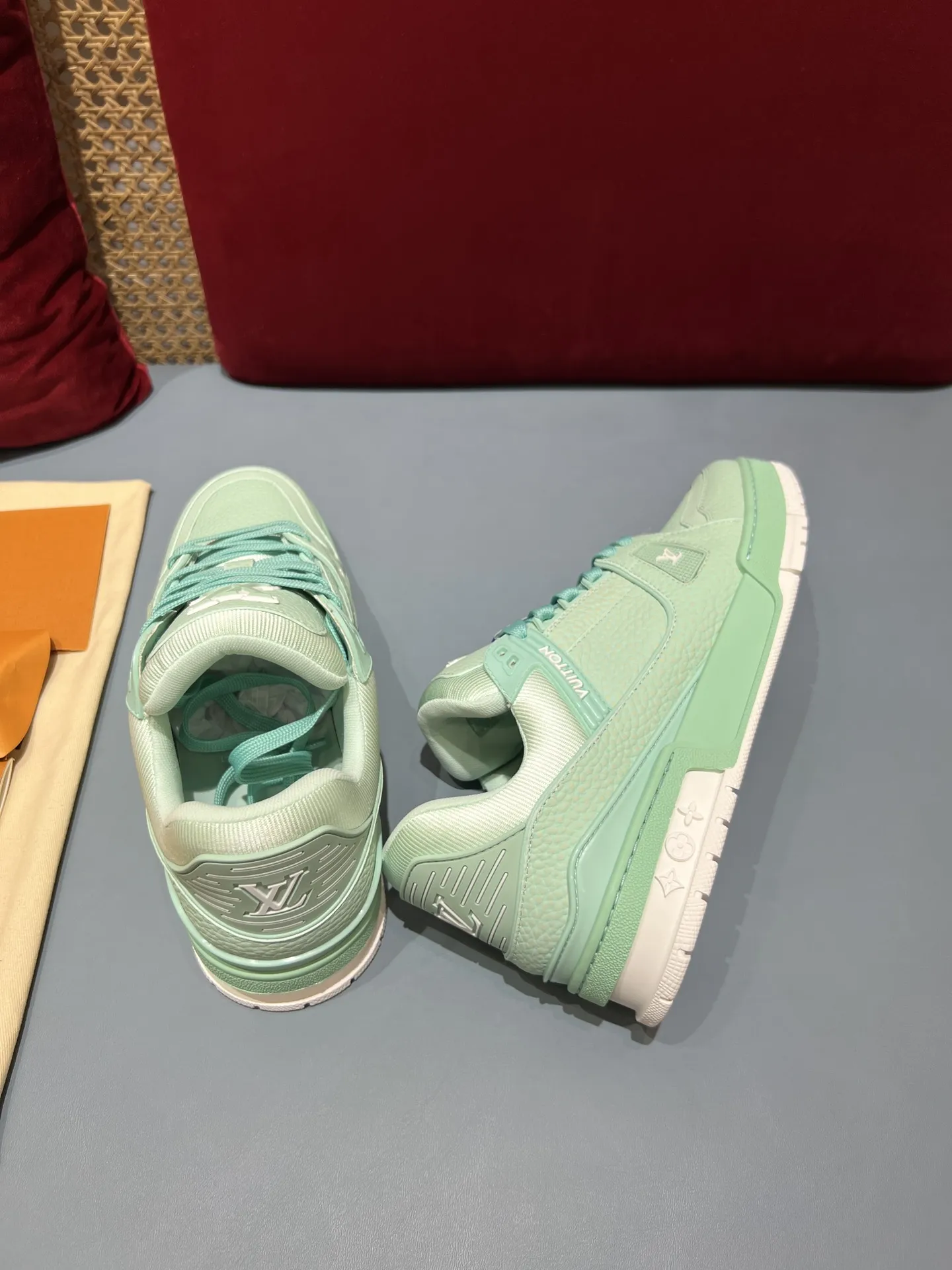 Louis Vuitton Trainer Sneaker Mint Green Low –  Rep Shoes & Replica Shoes MoistureWicking 365