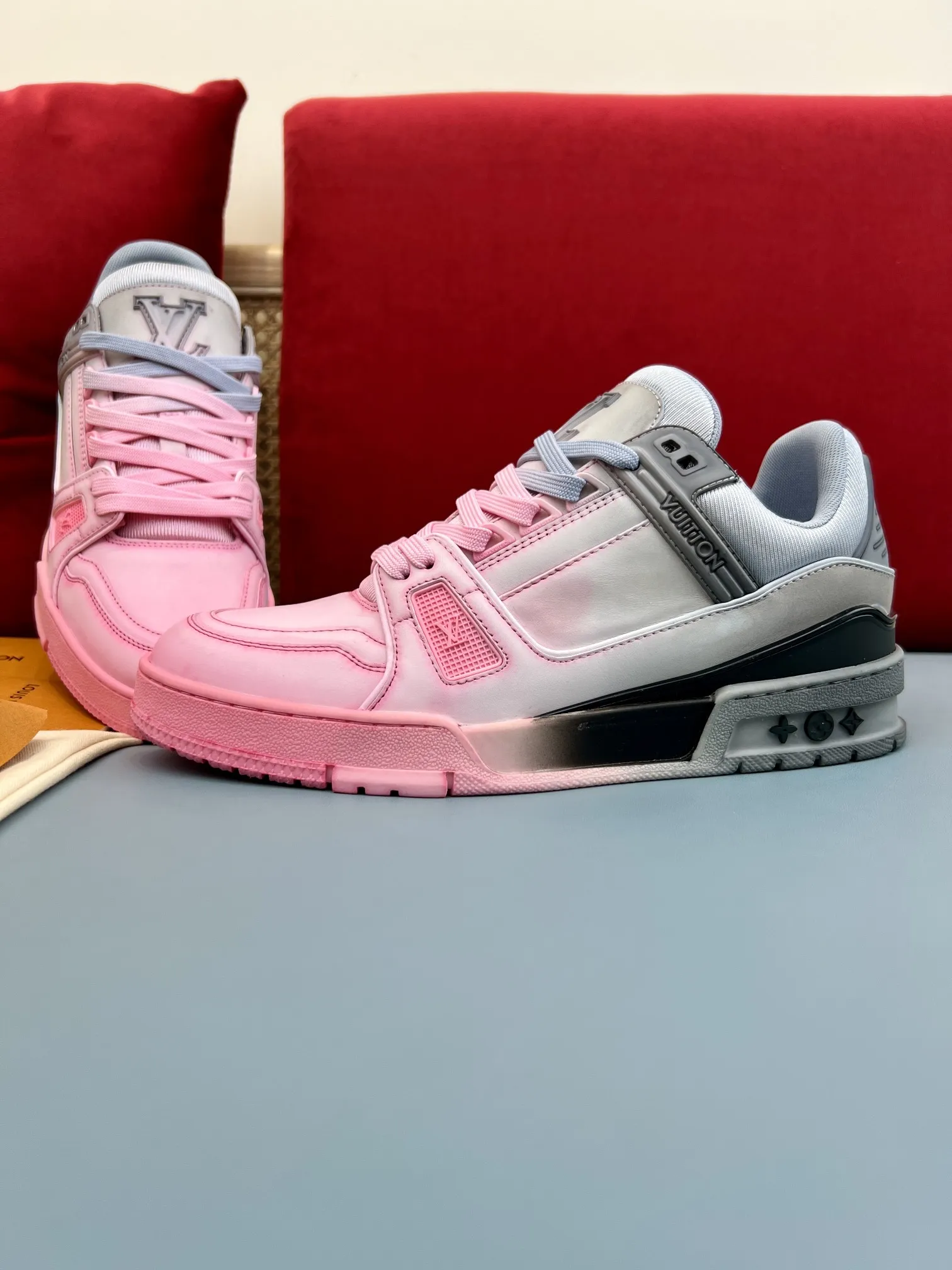 Louis Vuitton Trainer Sneaker Pink Grey – Replica Shoes & Louis Vuitton Fake WaterResistant 331