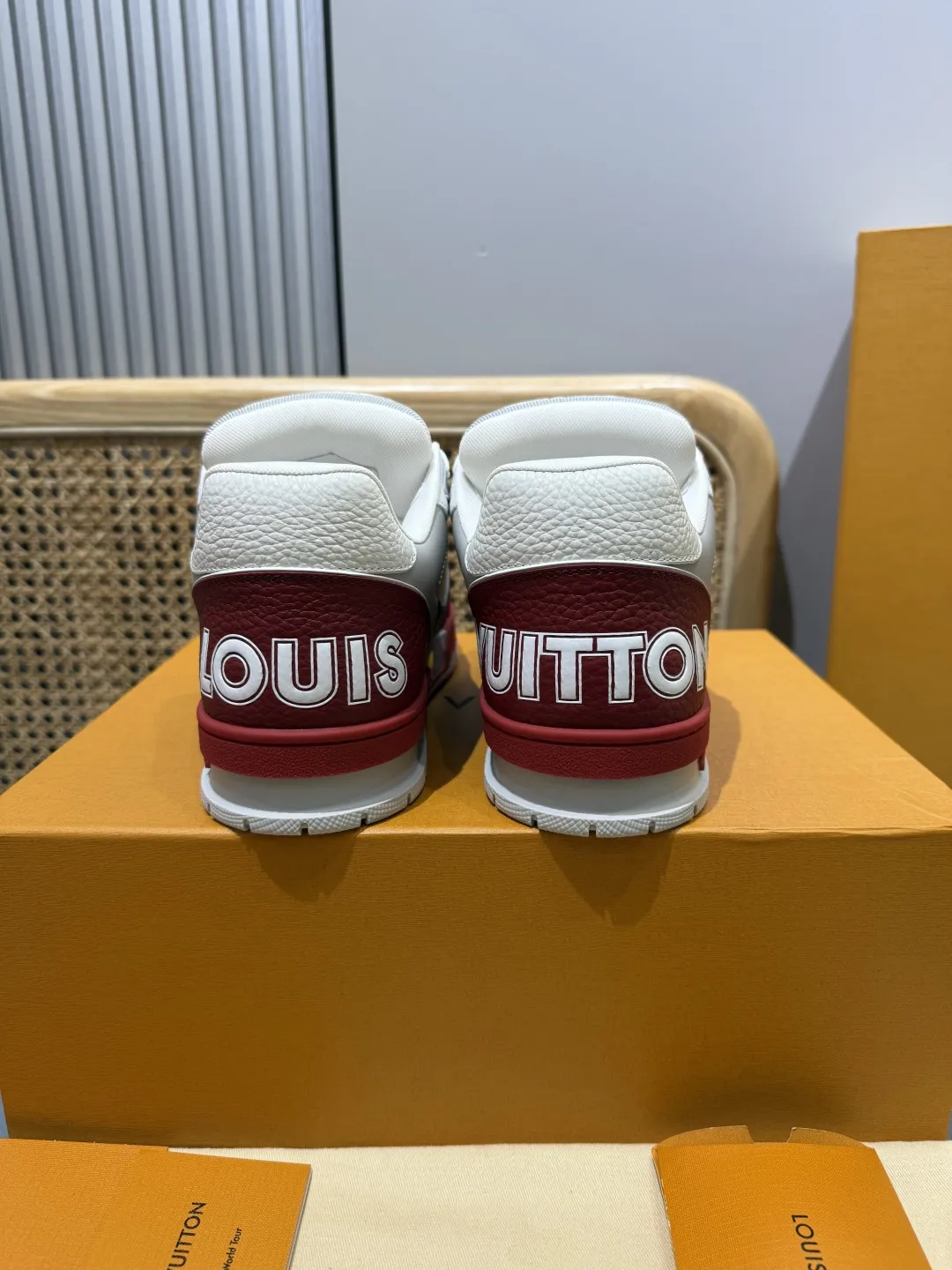 Louis Vuitton Trainer Sneaker Red White –  Replica Shoes & Rep Footwear ZipUp 442