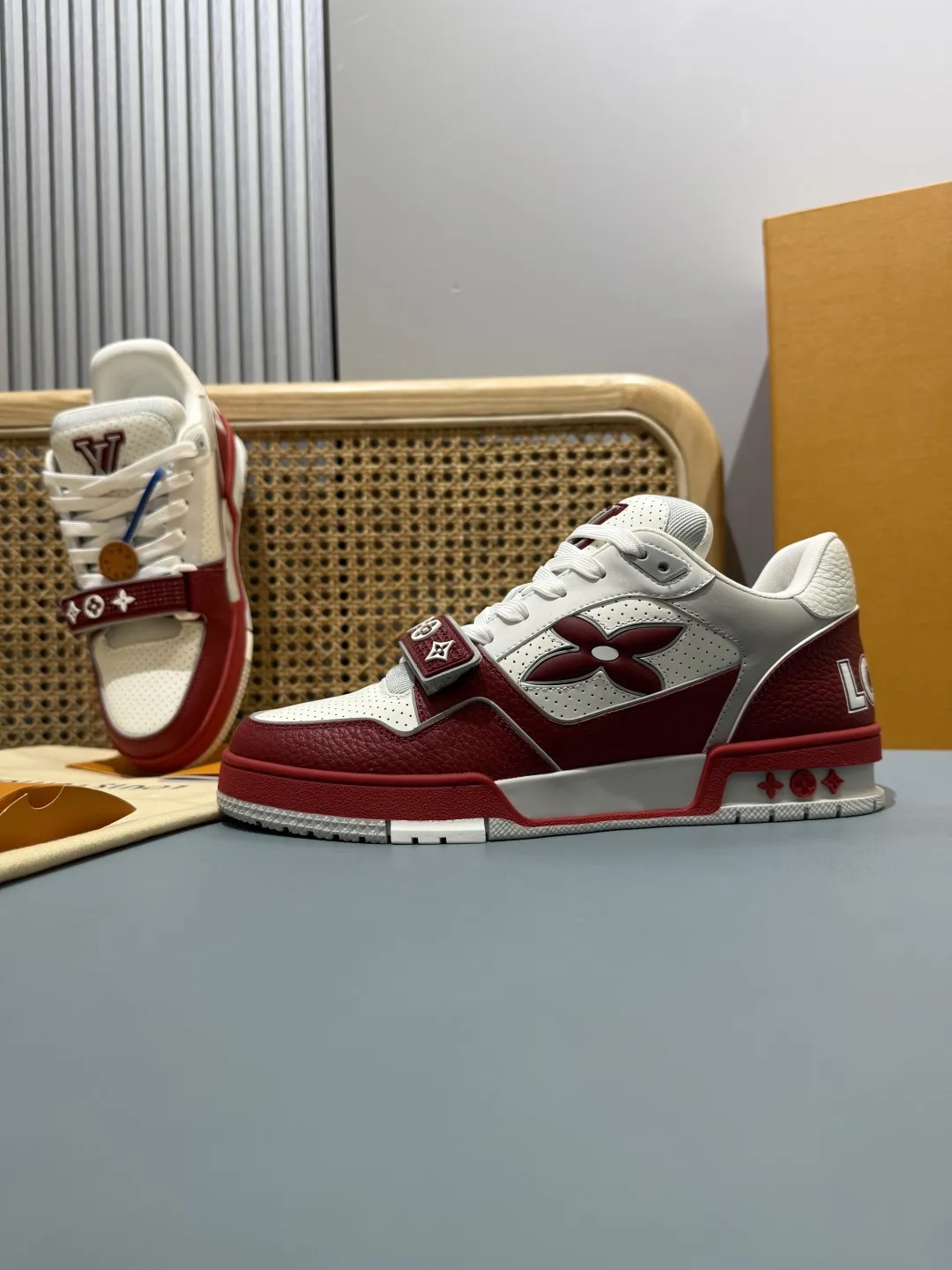 Louis Vuitton Trainer Sneaker Red White –  Replica Shoes & Rep Footwear ZipUp 442